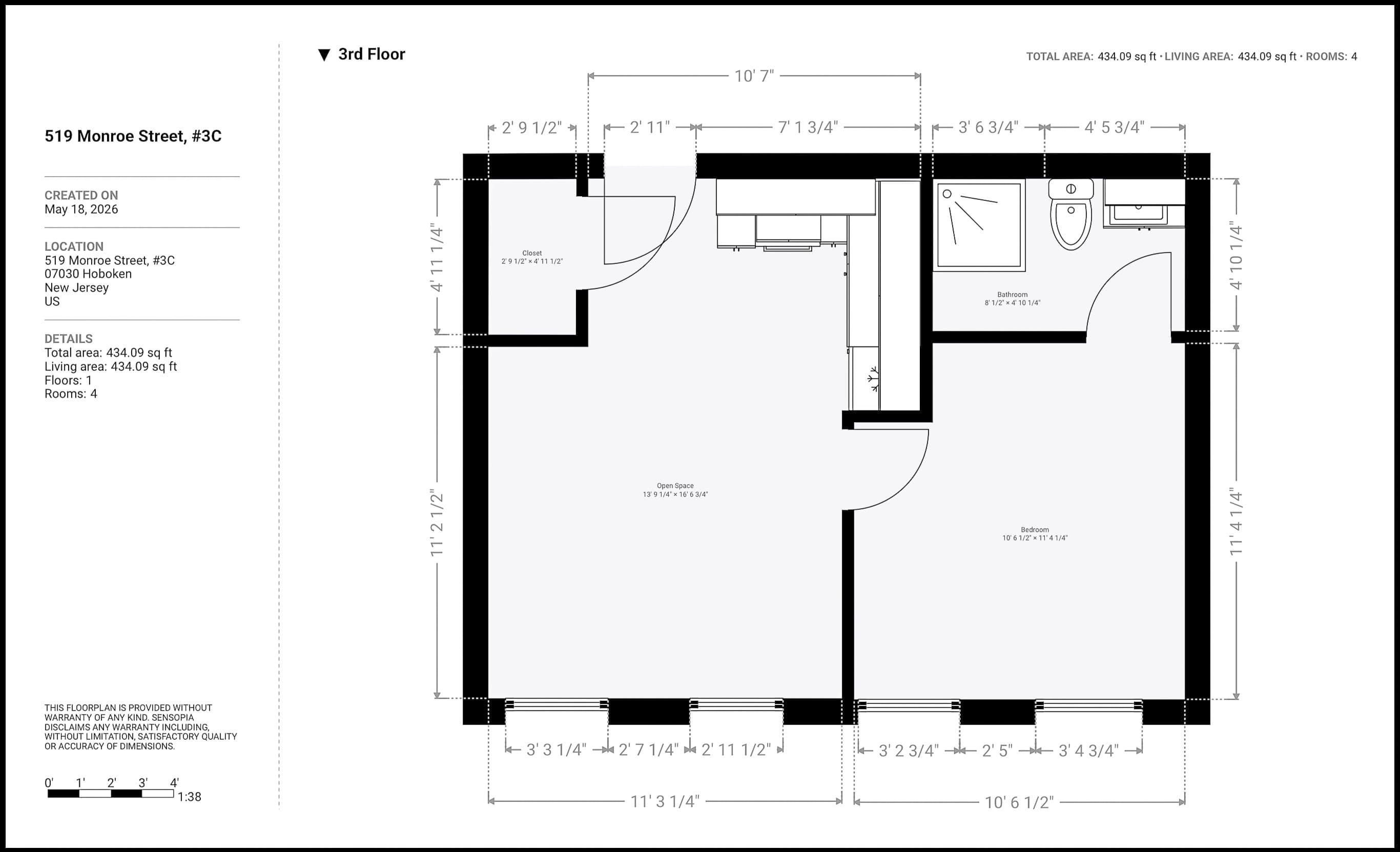 519 MONROE ST Unit: 3C