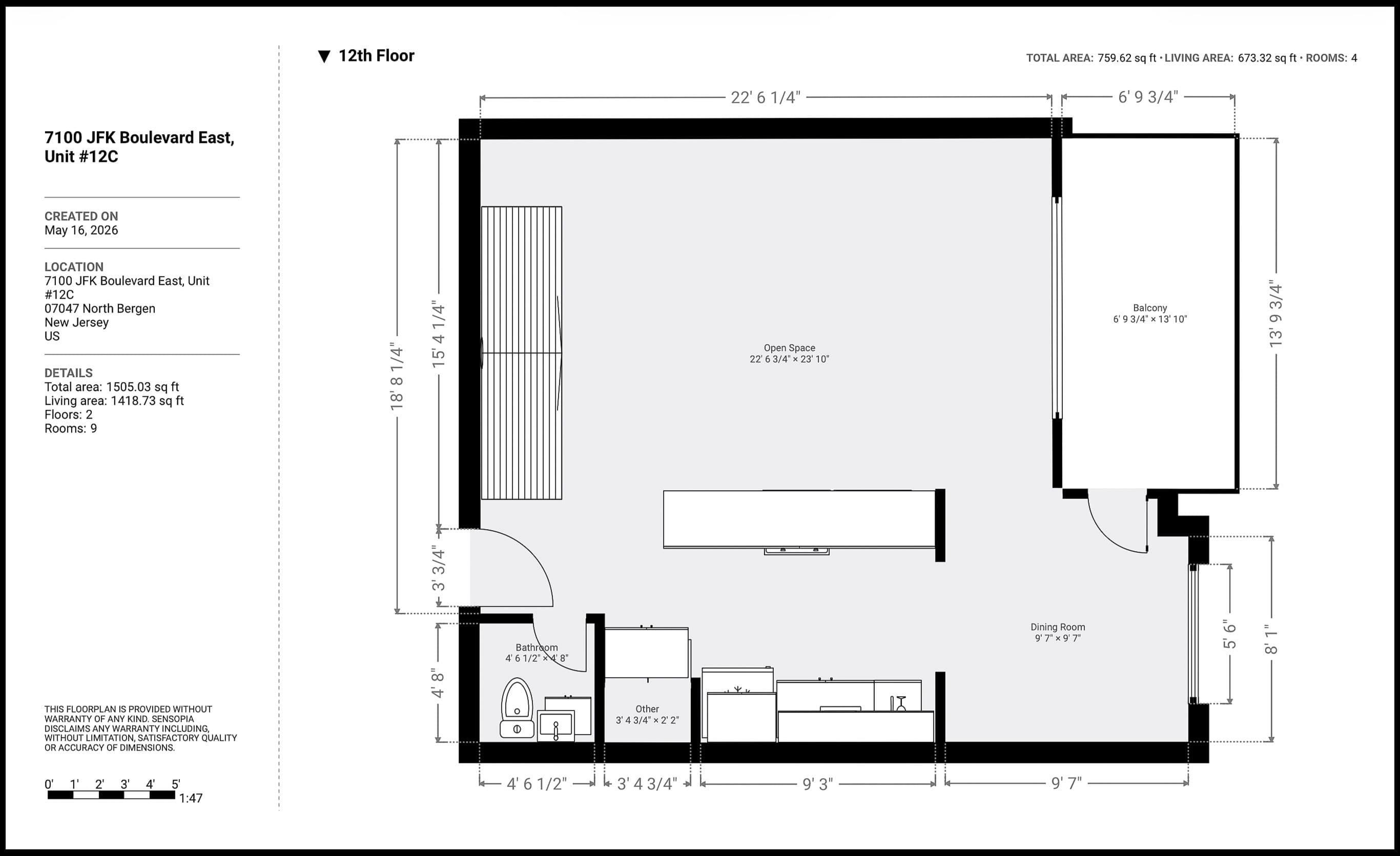 7100 BLVD EAST Unit: 12C