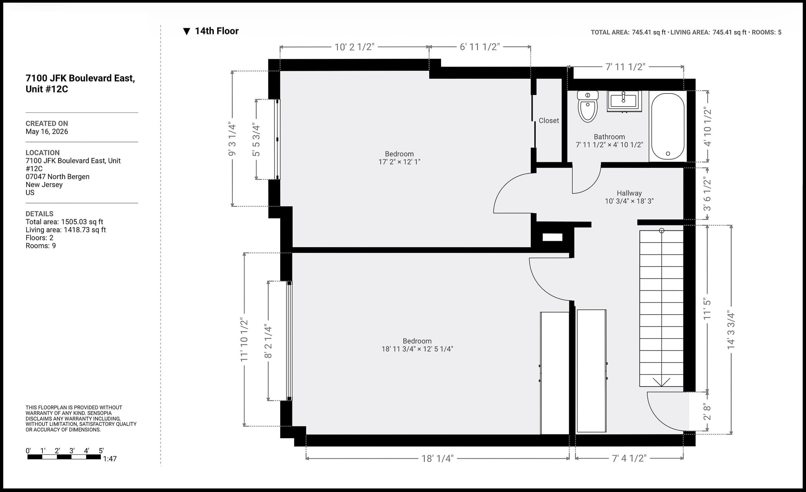 7100 BLVD EAST Unit: 12C