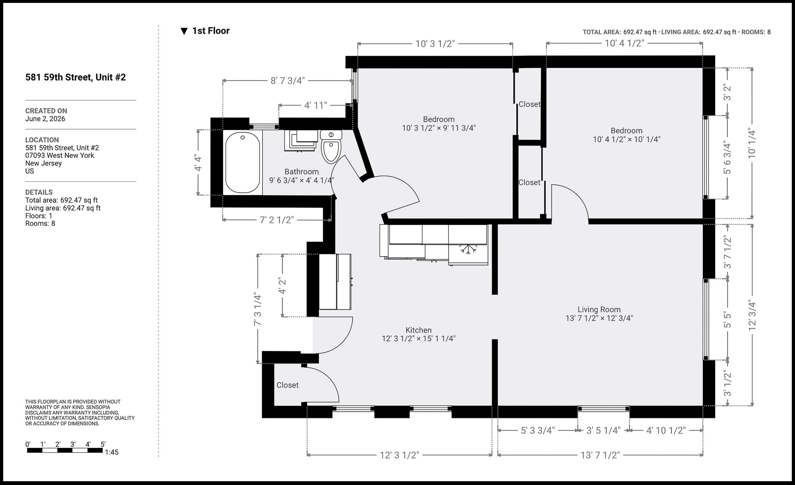 581 59TH ST Unit: 2