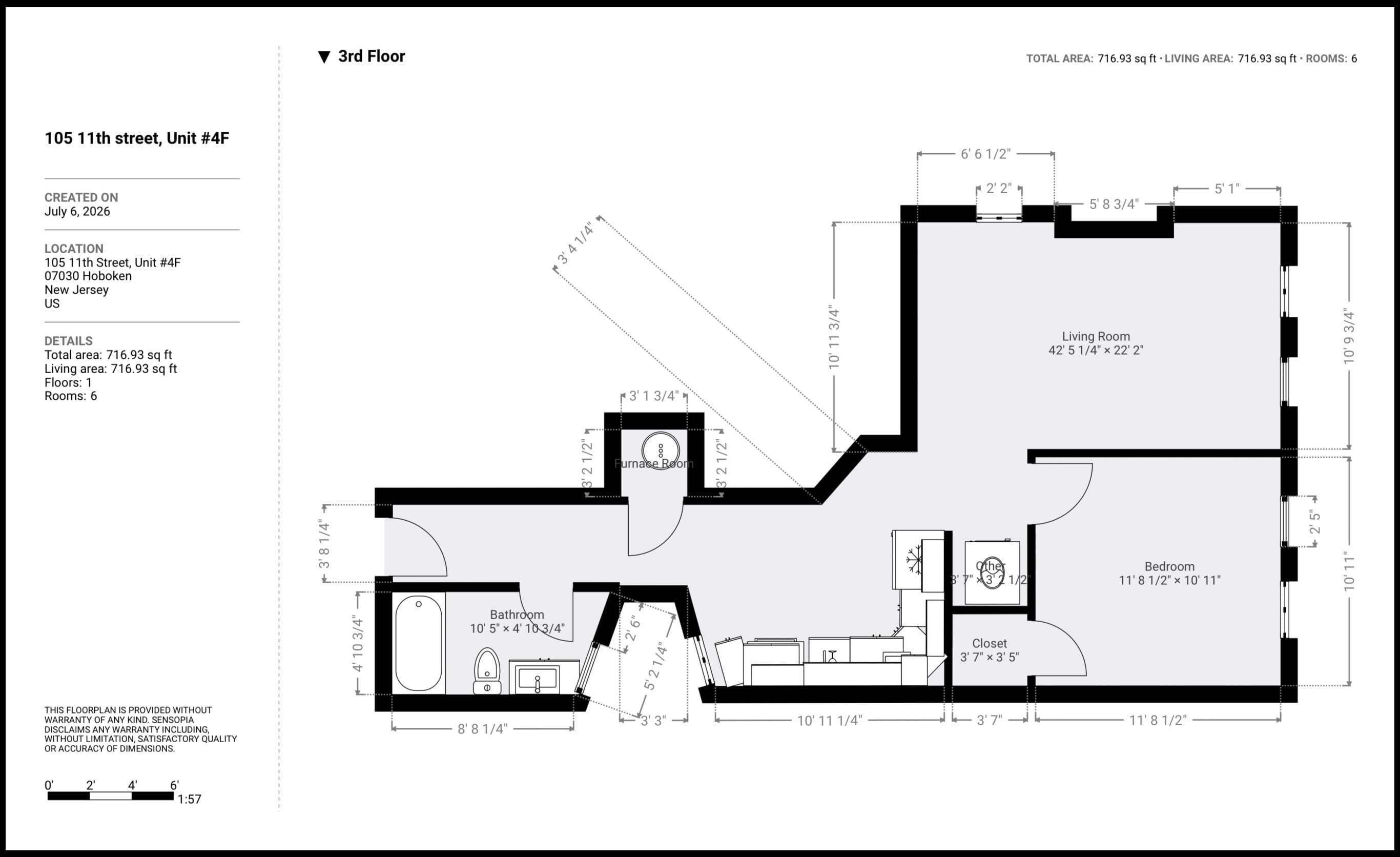 105 11TH ST Unit: 4F