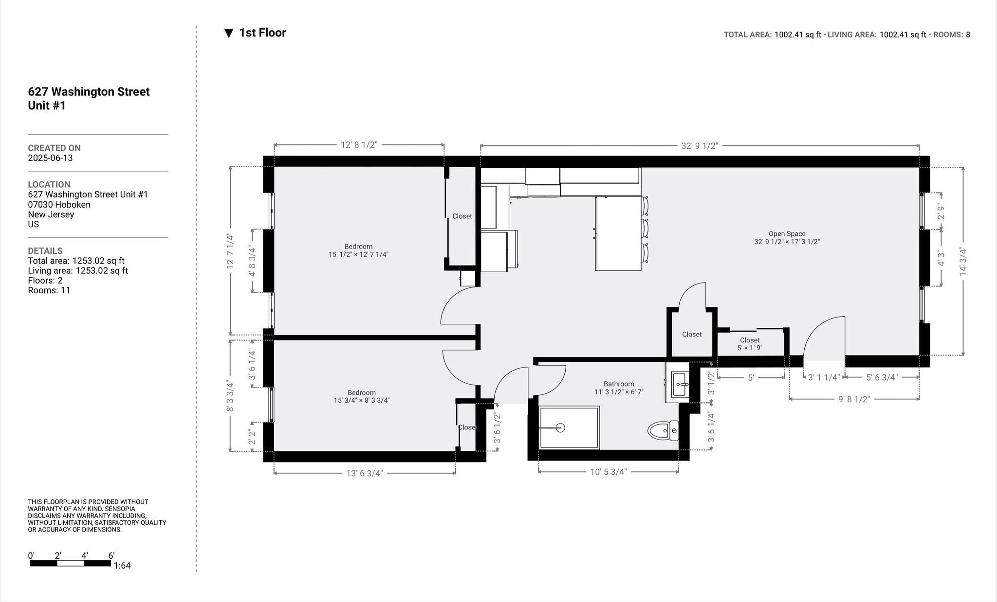 627 WASHINGTON ST Unit: 1