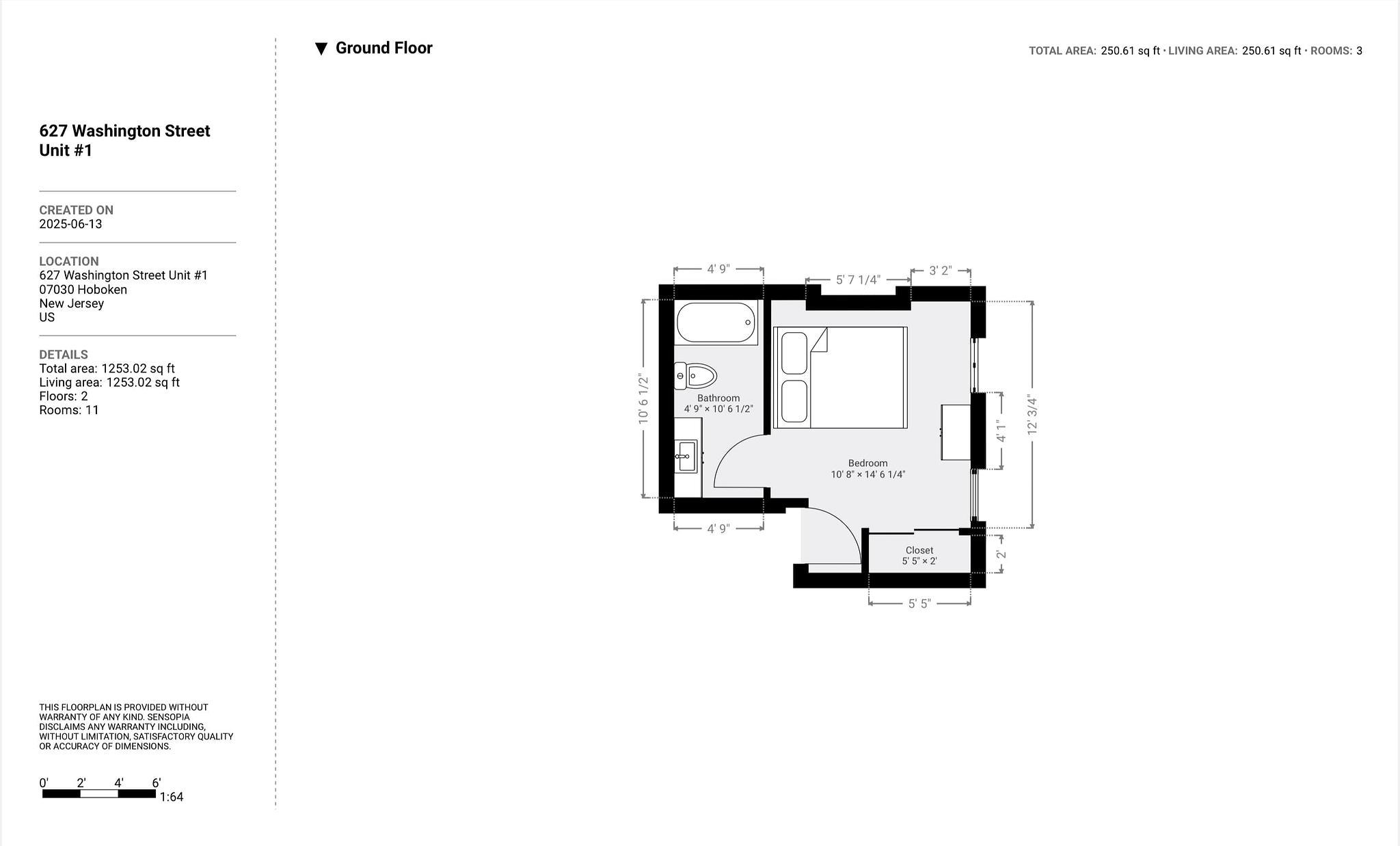 627 WASHINGTON ST Unit: 1