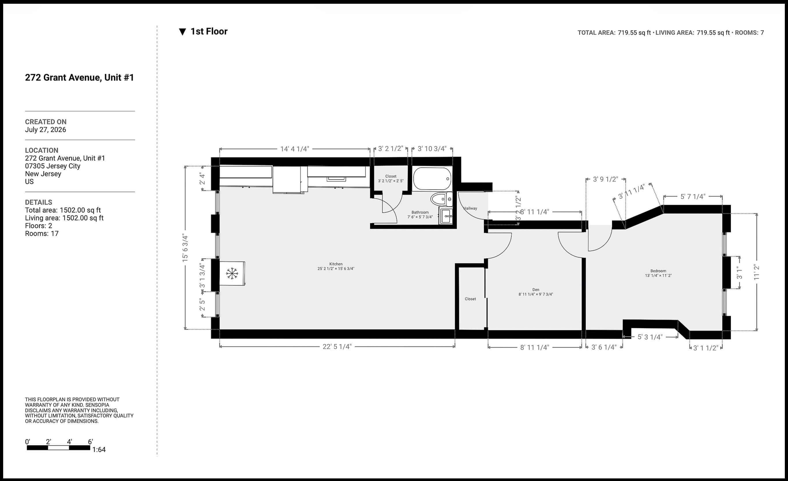 272 GRANT AVE Unit: 1