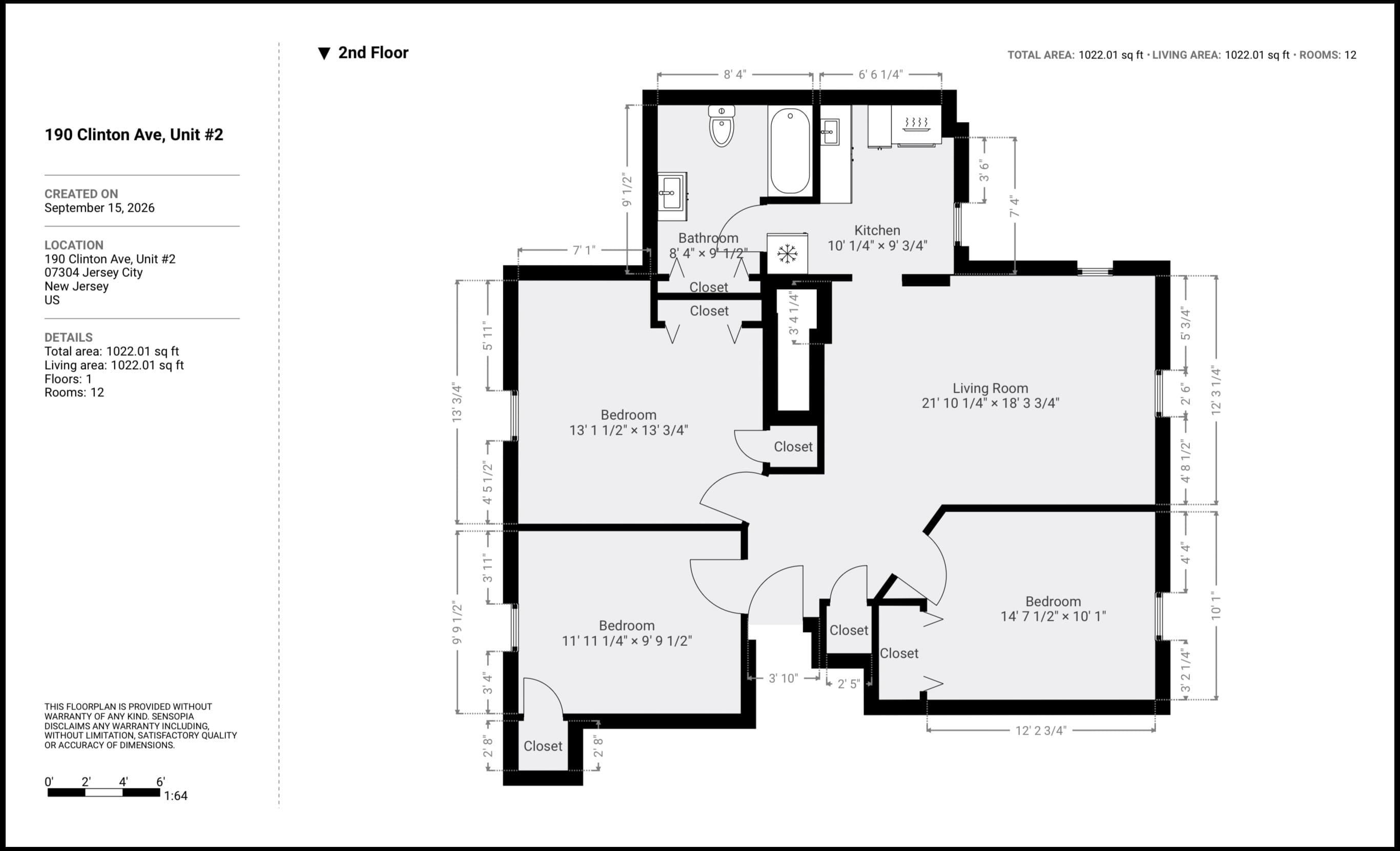 190 CLINTON AVE Unit: 2