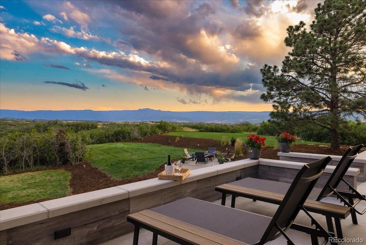 Sunset view over 15-acre Castle Rock property