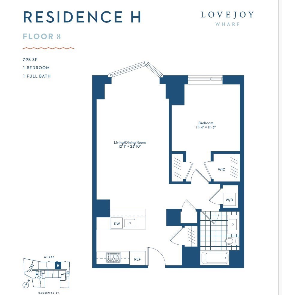 100 Lovejoy Wharf # H Unit: 8-H