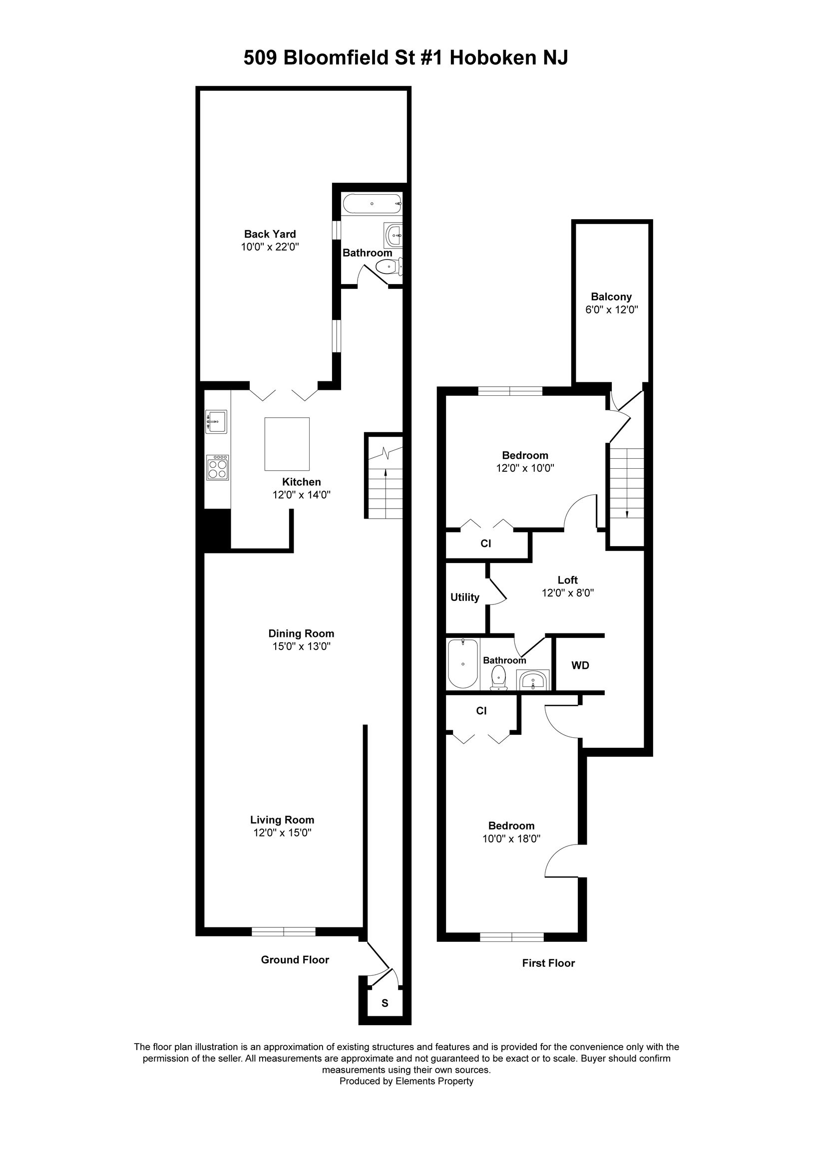 509 BLOOMFIELD ST Unit: 1