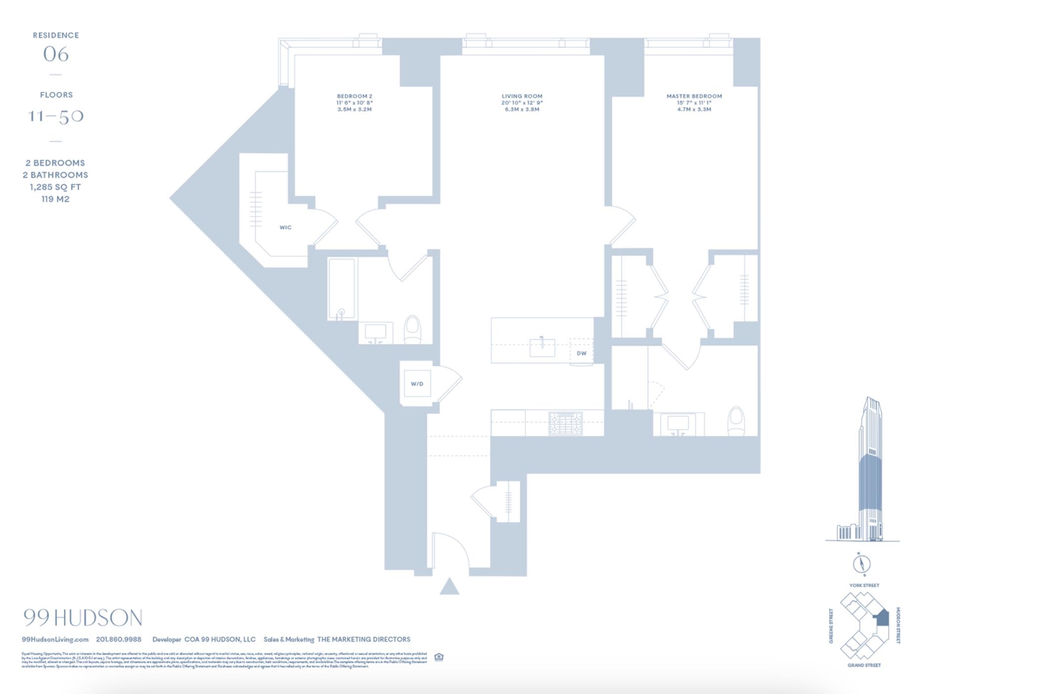 99 HUDSON ST Unit: 2706