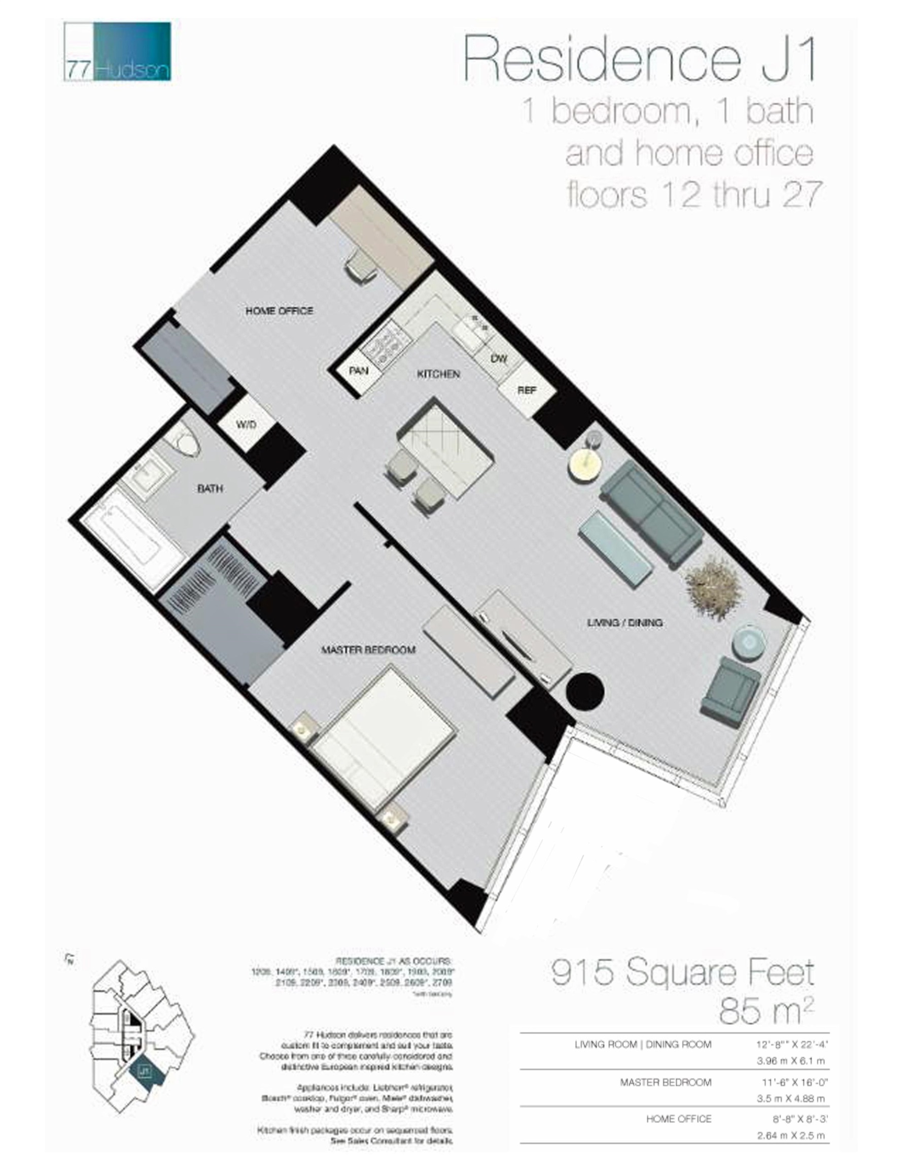 77 HUDSON ST Unit: 1509