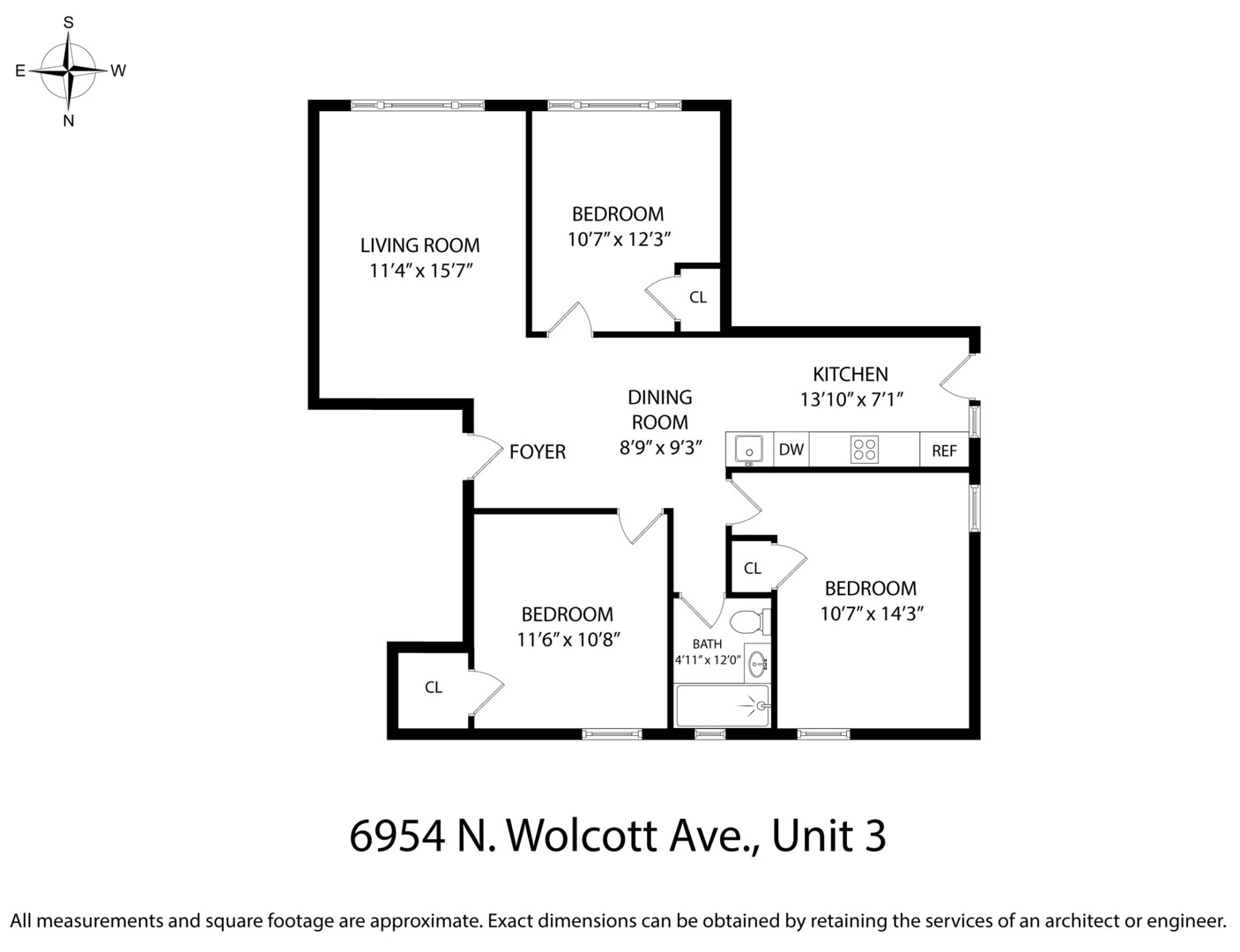 6954 N Wolcott Avenue Unit: 1