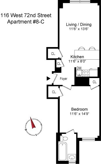 116 W 72nd Street 8C