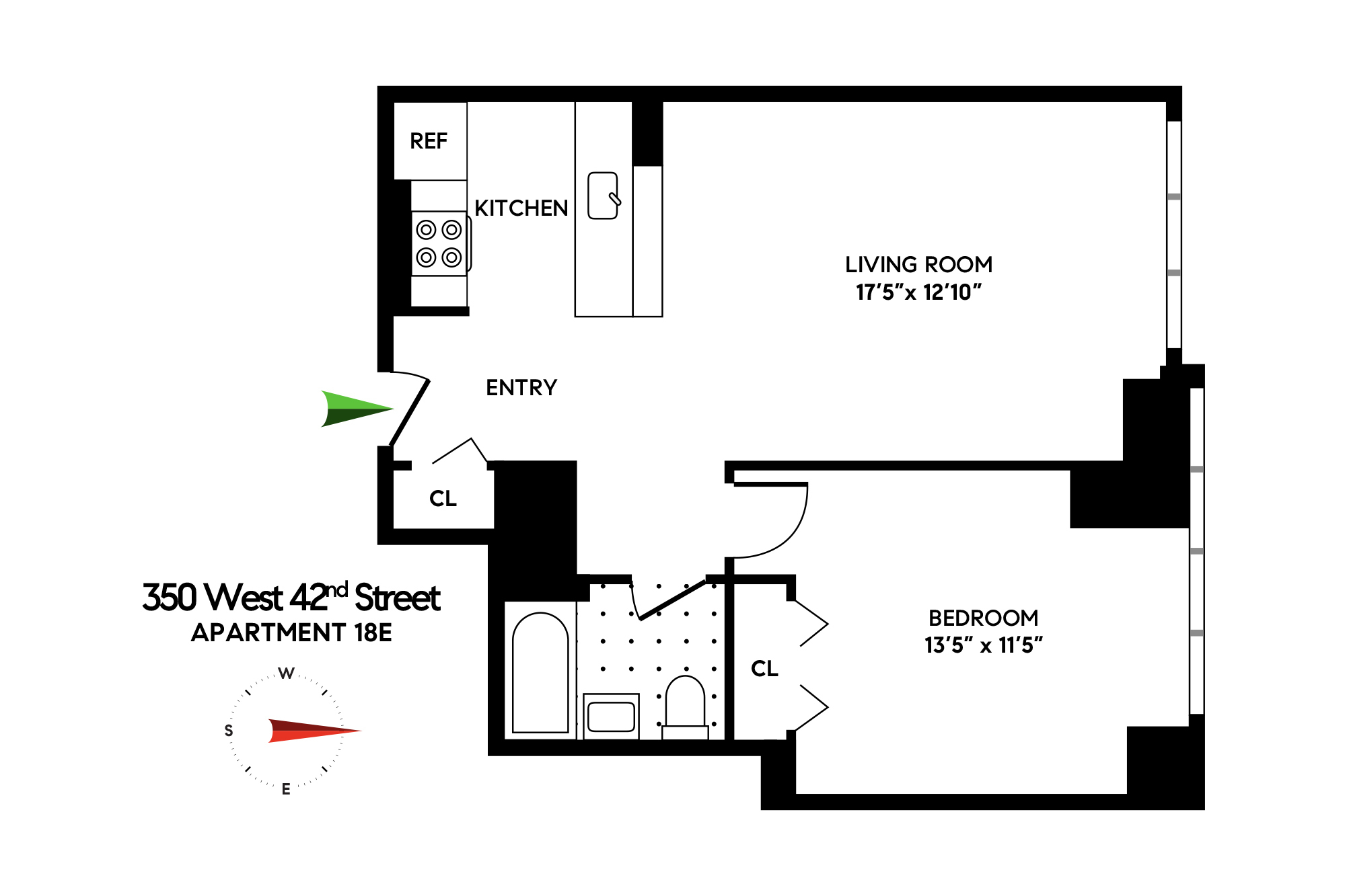 350 W 42nd Street 18E
