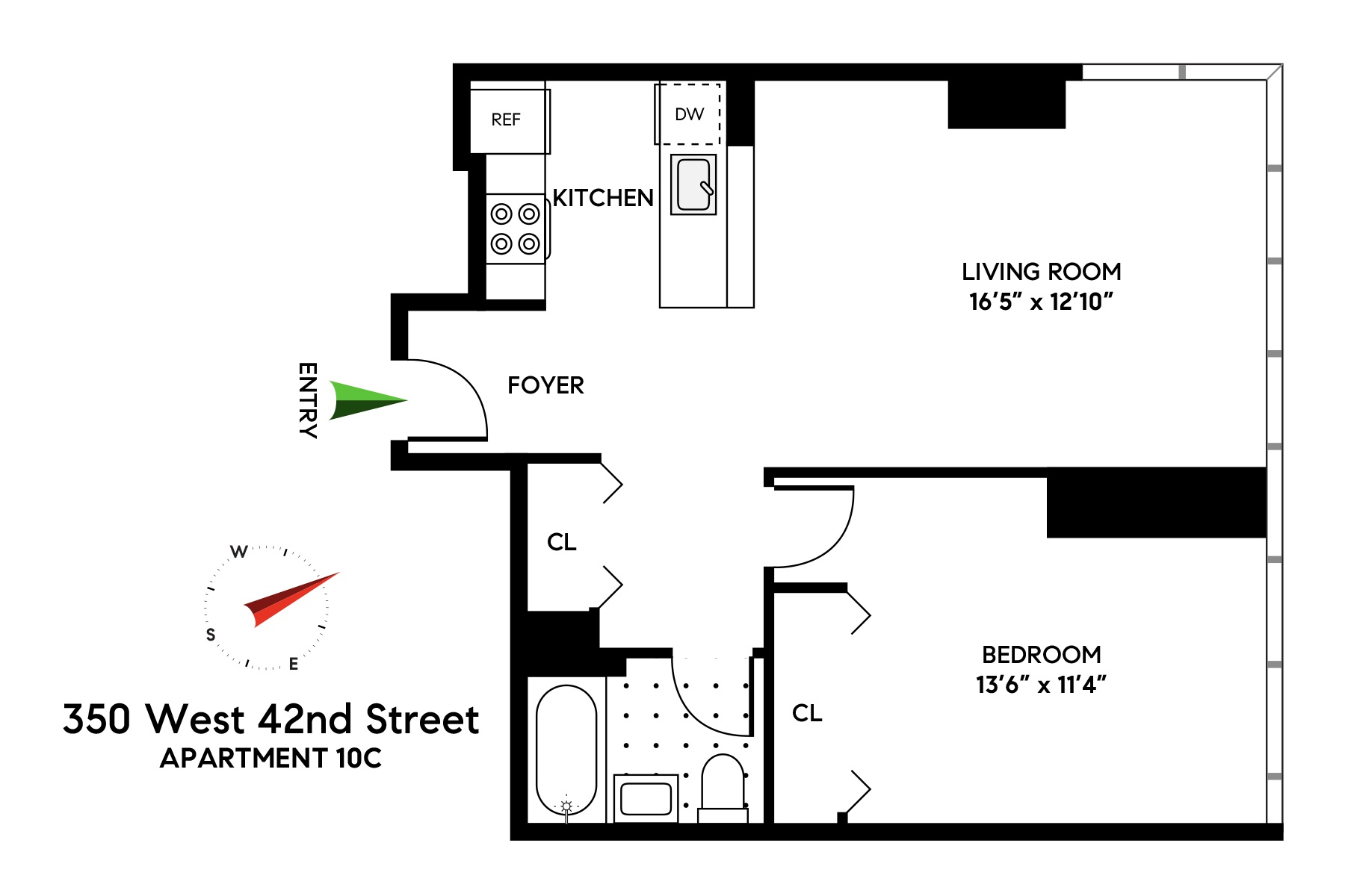 350 W 42nd Street 10C