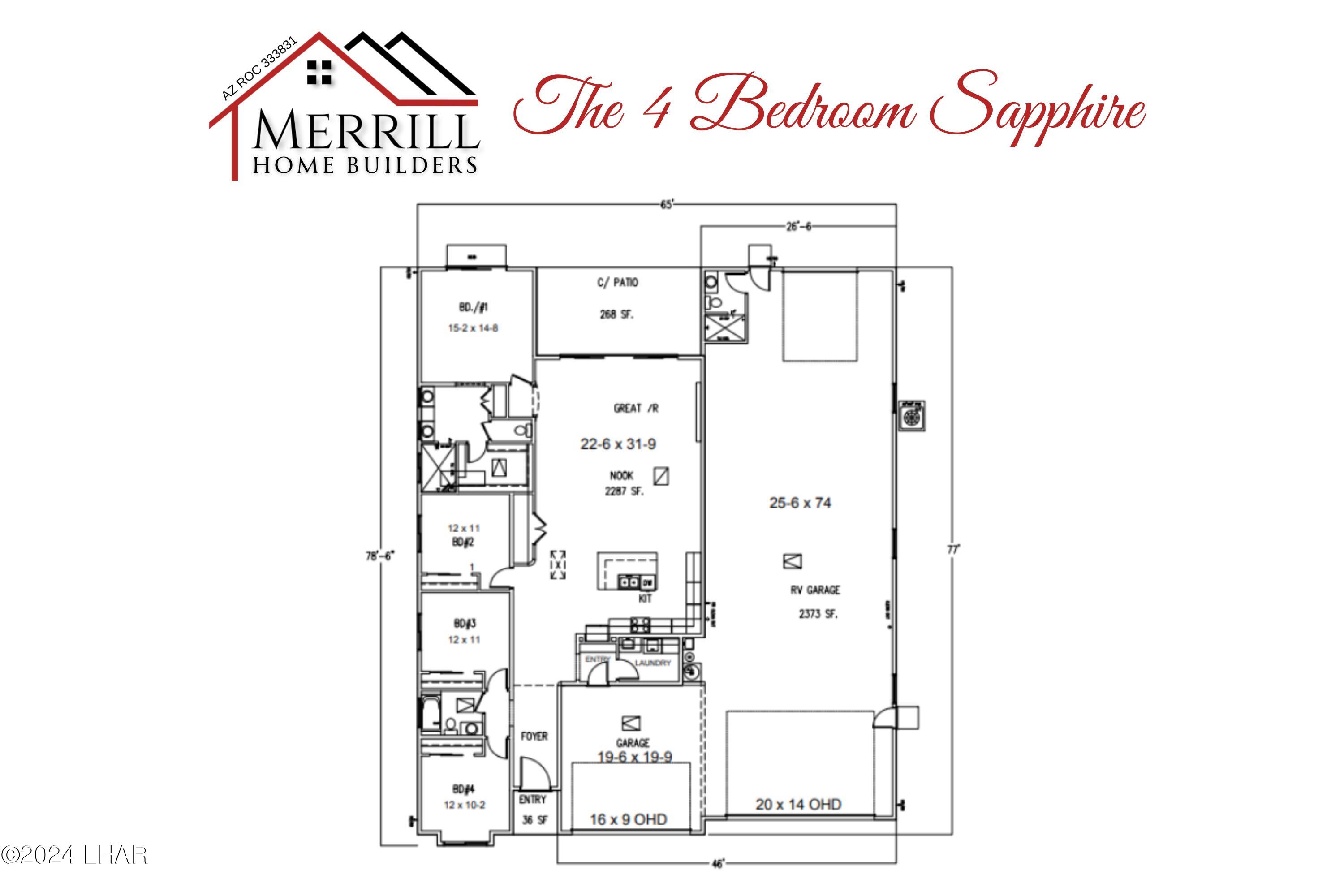 4 Bedroom Sapphire On-Your-Lot Plan
