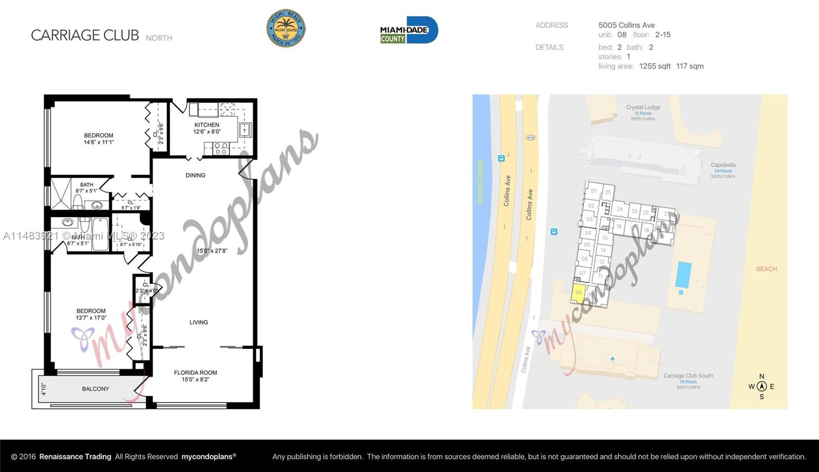 5005 Collins Ave Unit: 808