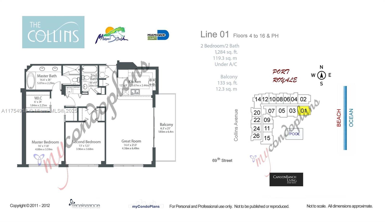 6917 COLLINS AVE # 1 Unit: PH 1