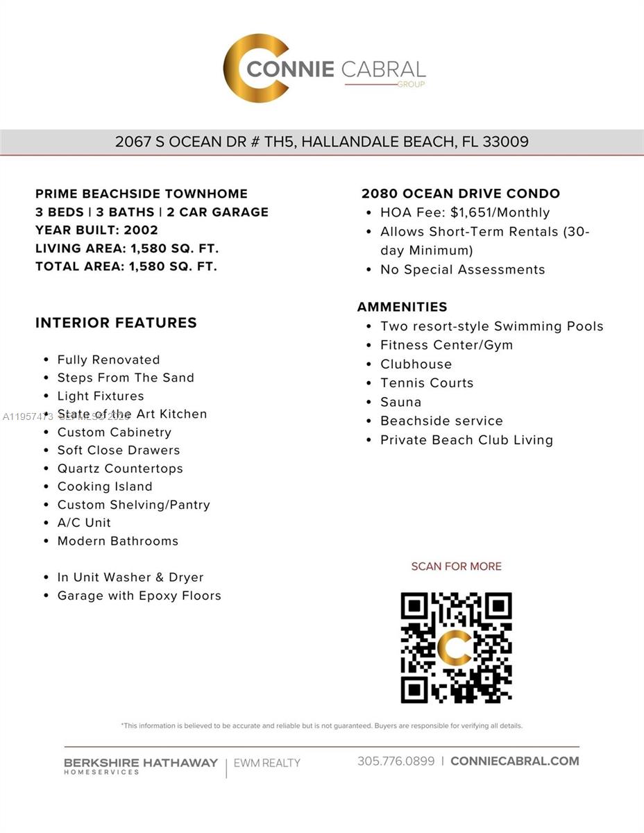 2067 S Ocean Dr Unit: TH5