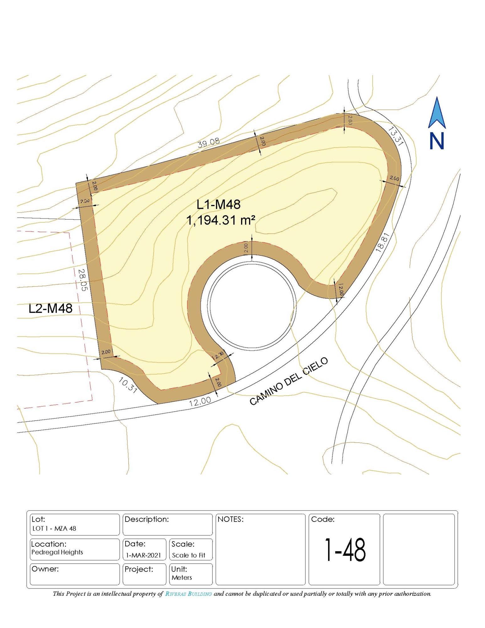 L 1/48 Pedregal, Camino del Cielo, Lot 1 Block 48