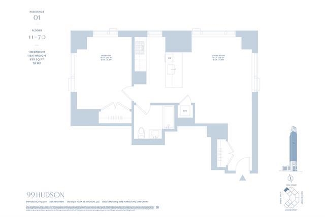 99 HUDSON ST Unit: 2201
