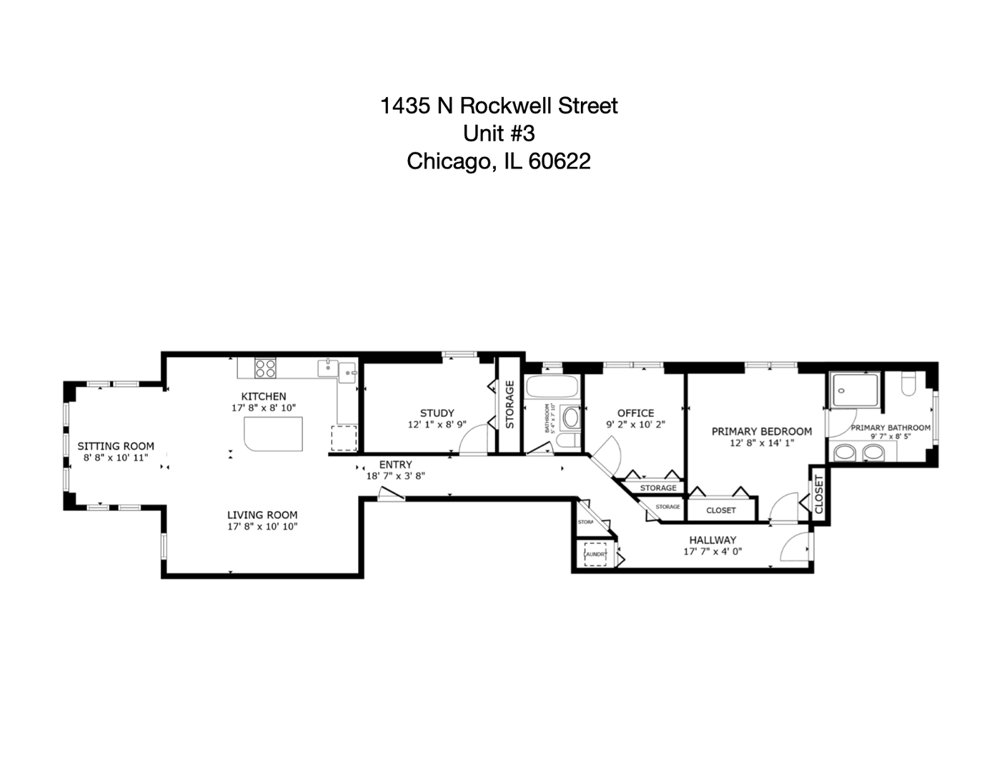 1435 N Rockwell Street Unit: 3