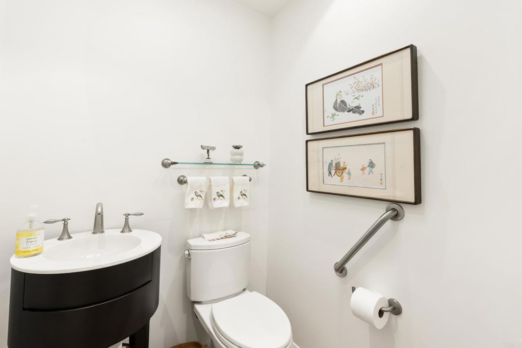 Updated guest bathroom with modern fixtures