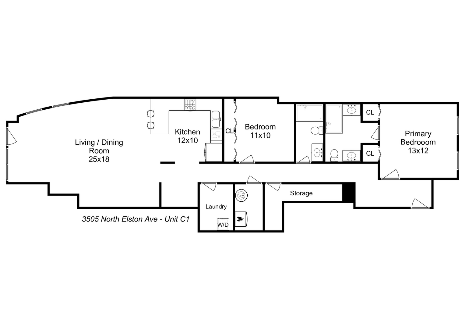 3505 N Elston Avenue Unit: C1