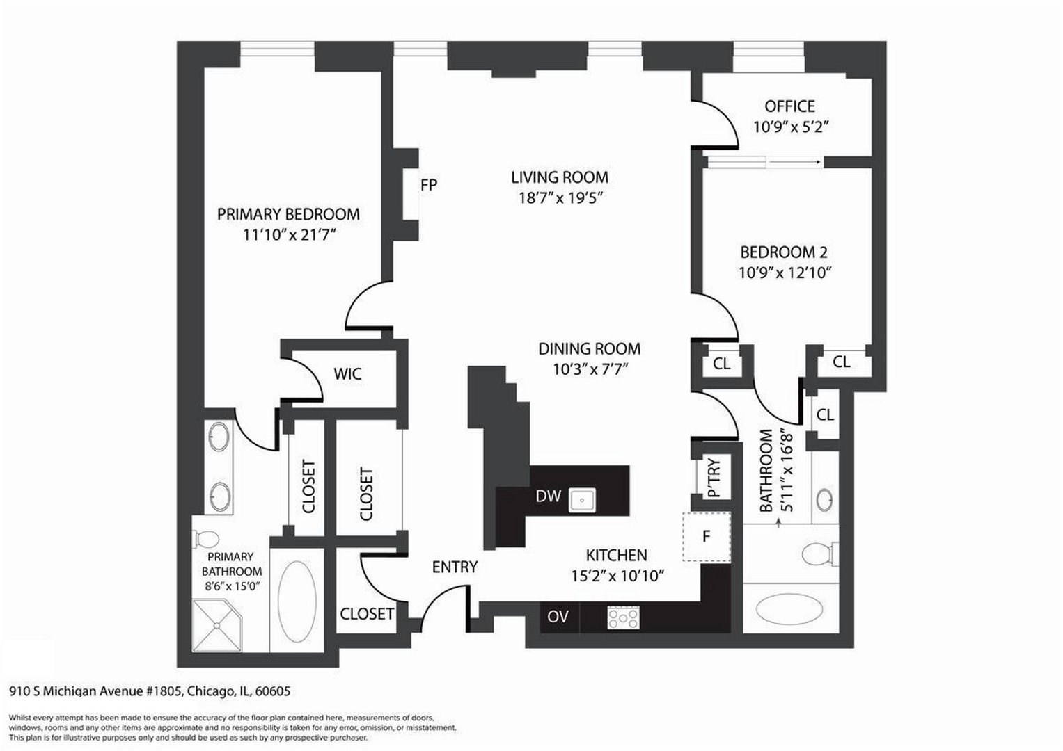 910 S Michigan Avenue Unit: 1805
