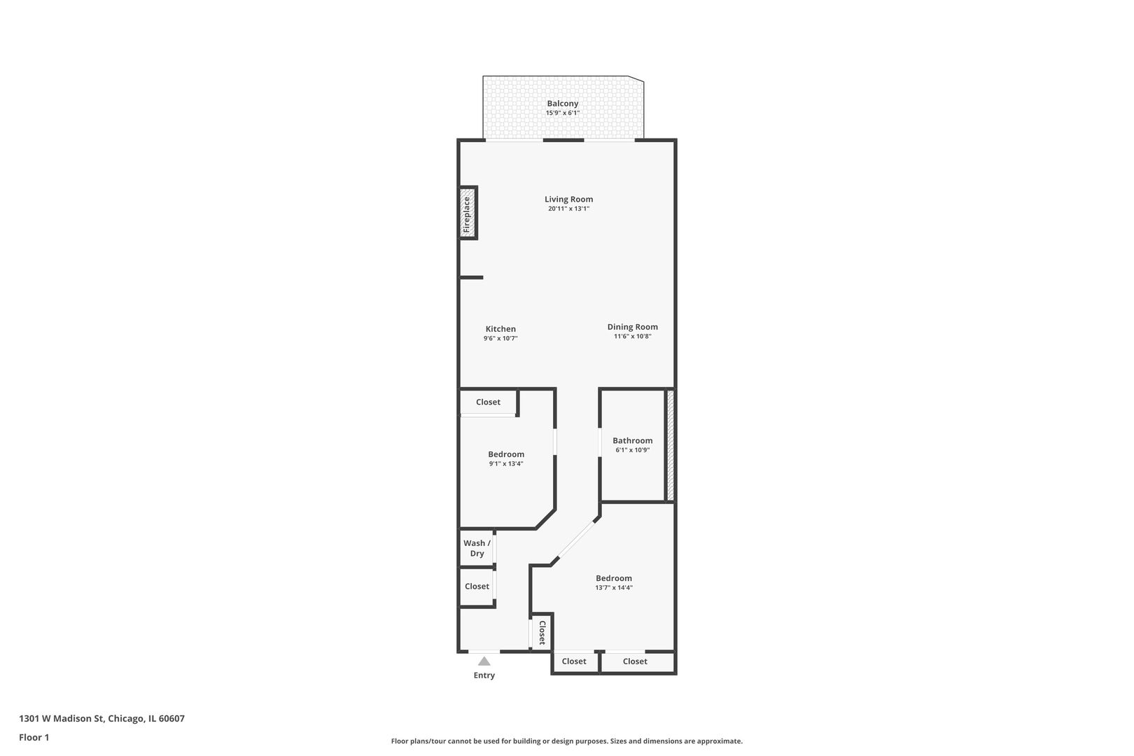 1301 W Madison Street Unit: 613