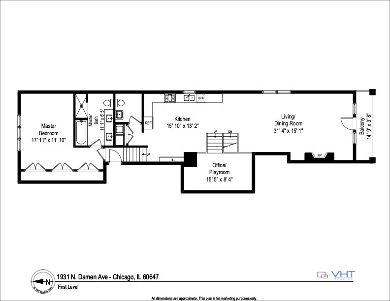 1931 N DAMEN Avenue Unit: 1S