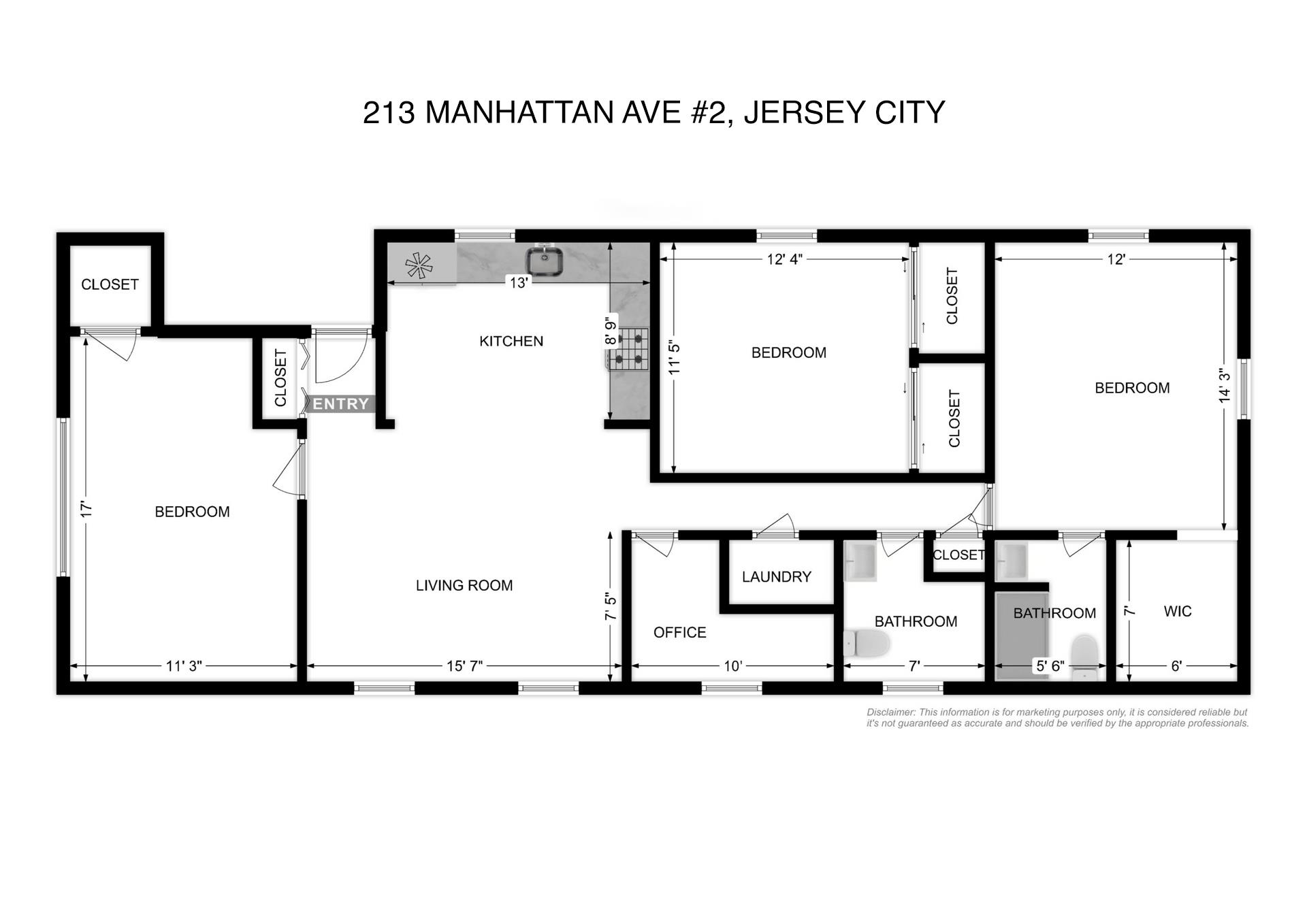 213 MANHATTAN AVE Unit: 2