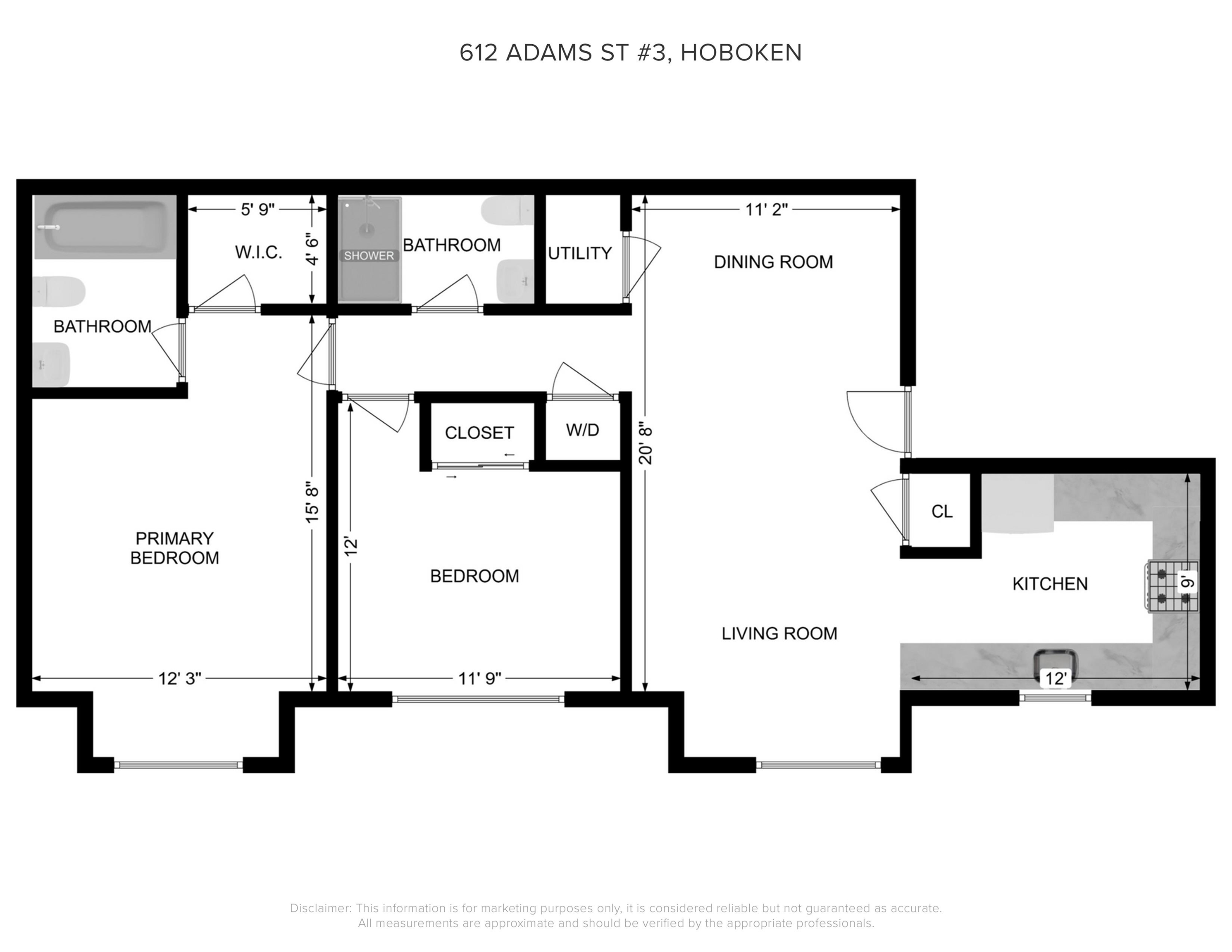612 ADAMS ST Unit: 3