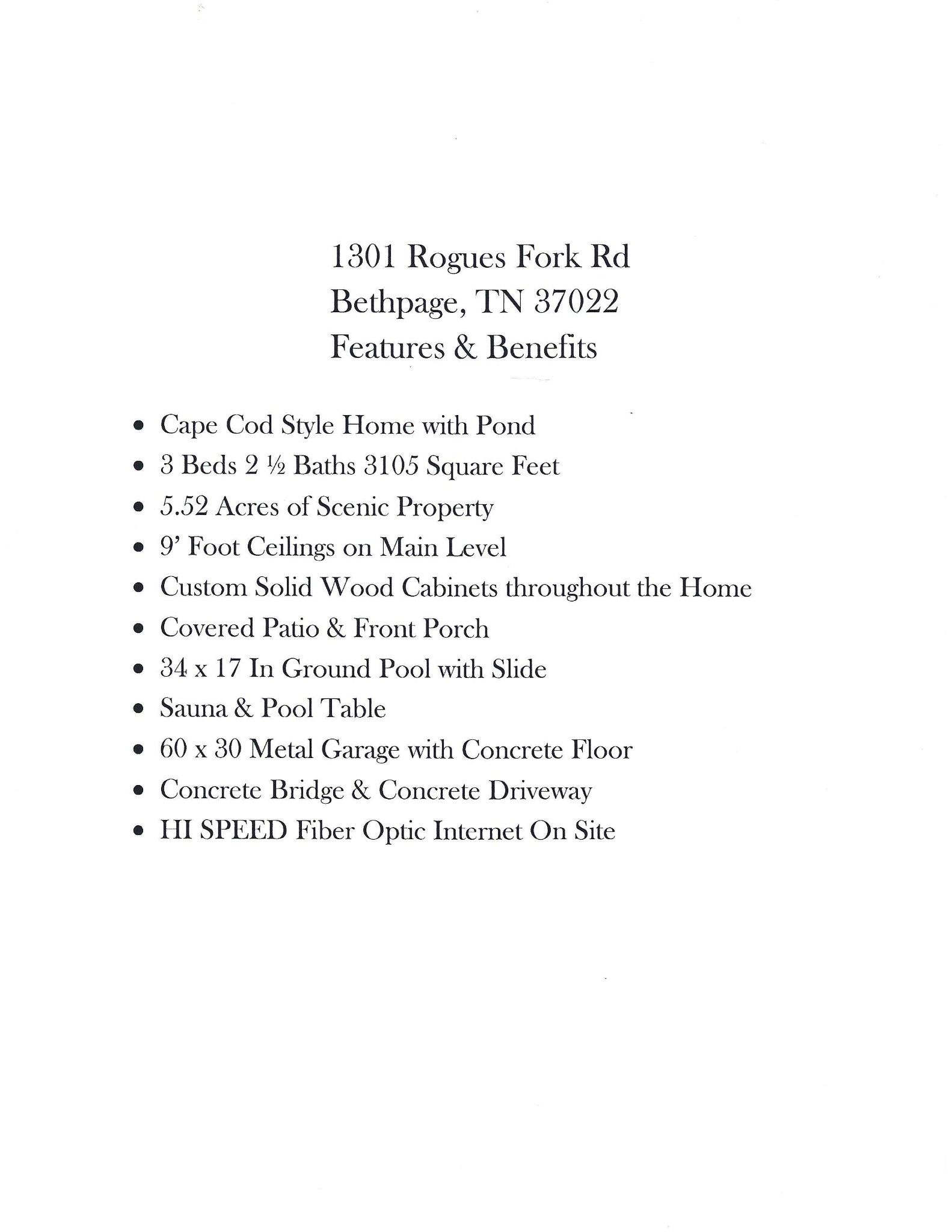 1301 Rogues Fork Rd