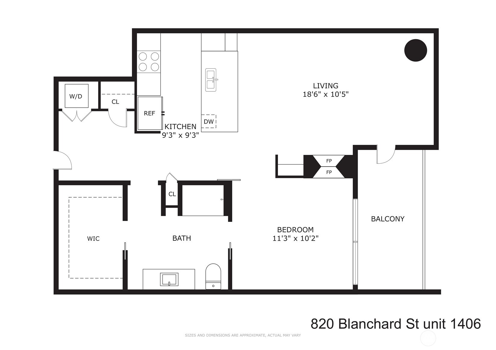 820 Blanchard Street Unit: 1406