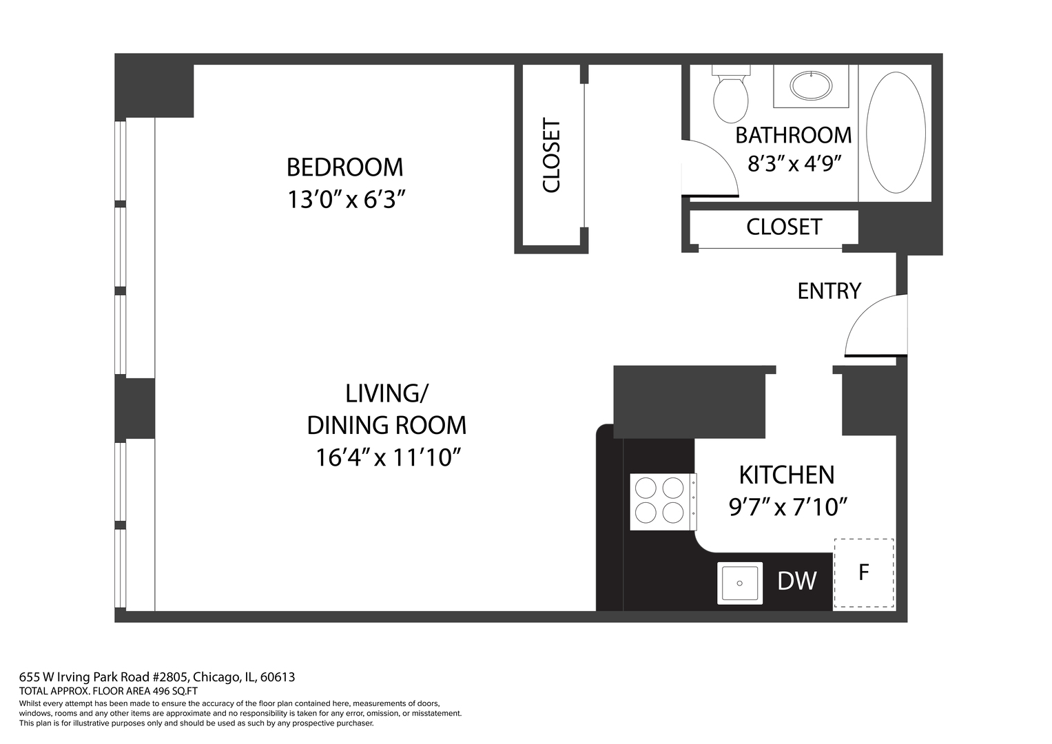 655 W Irving Park Road Unit: 2805