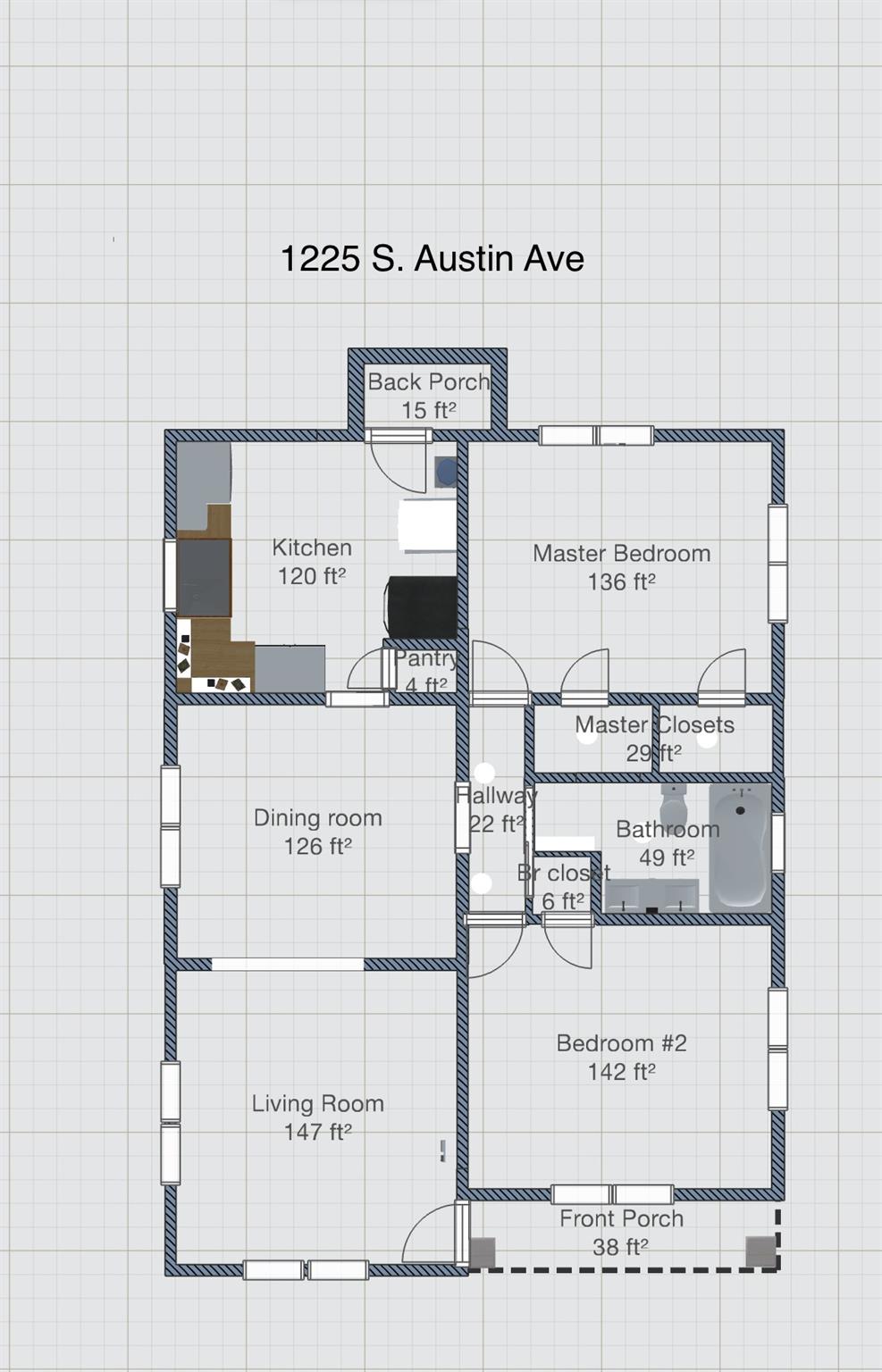 1223, 1223 1/2 & 1225 S Austin Ave S