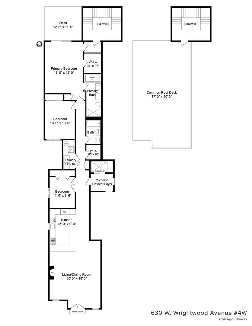 630 W Wrightwood Avenue Unit: 4W