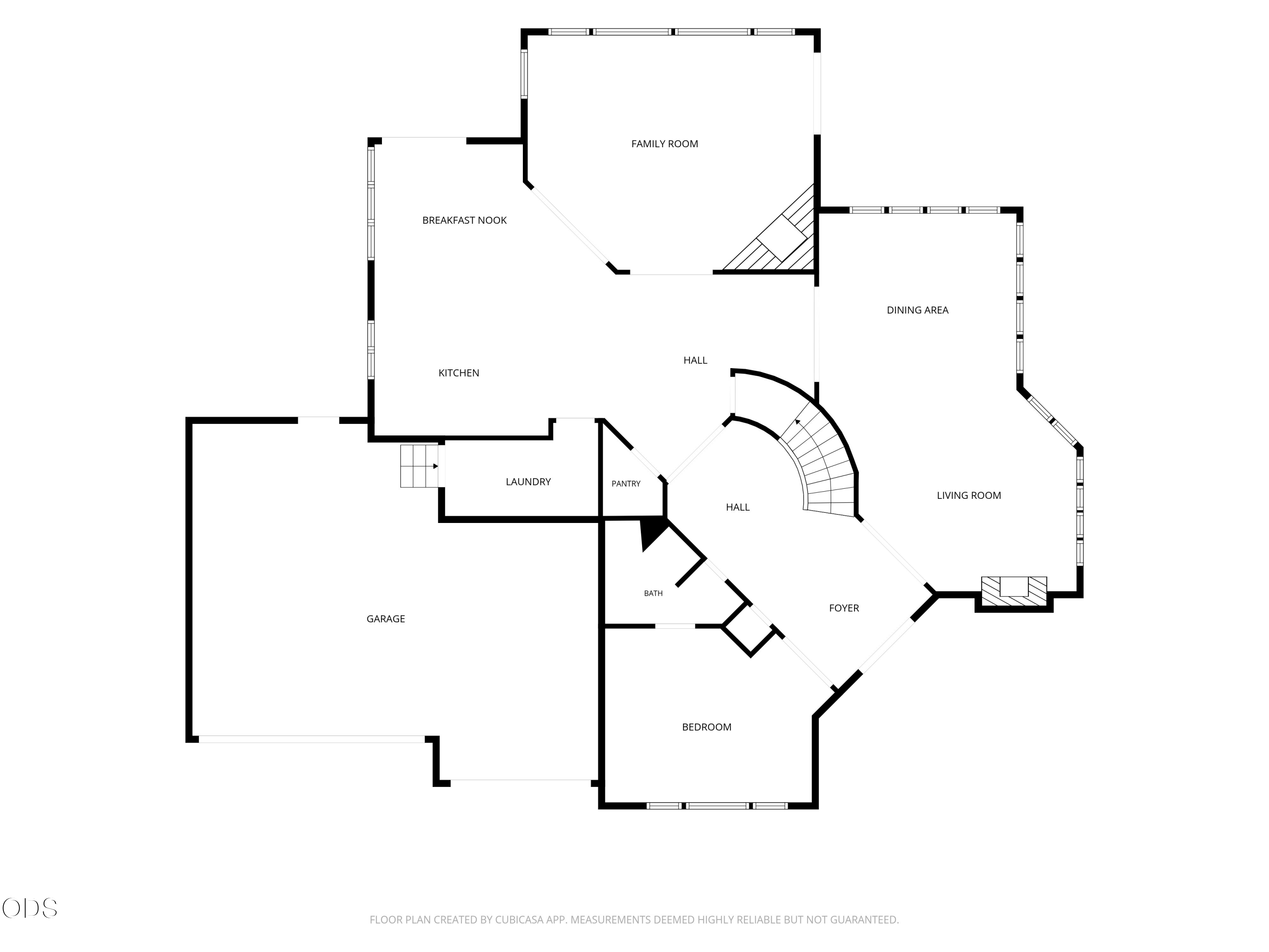 Floor plan showing the home's rooms, garage, and layout.