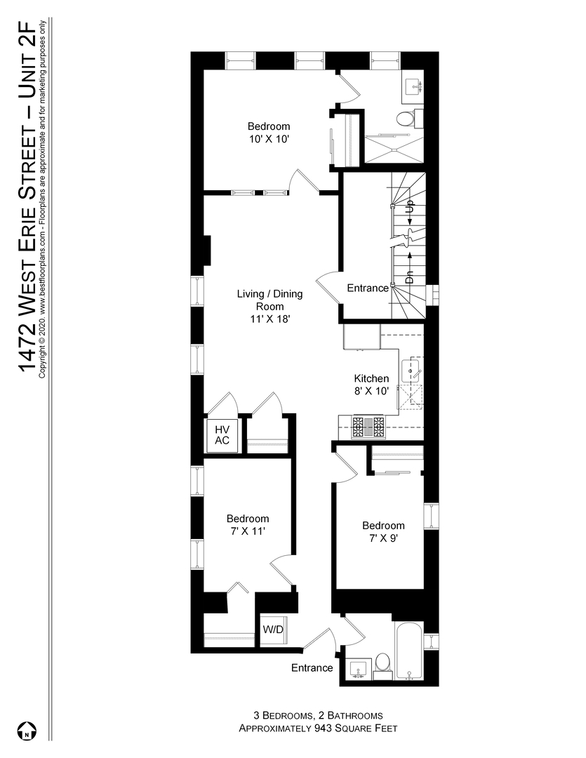 1472 W ERIE Street Unit: 2F