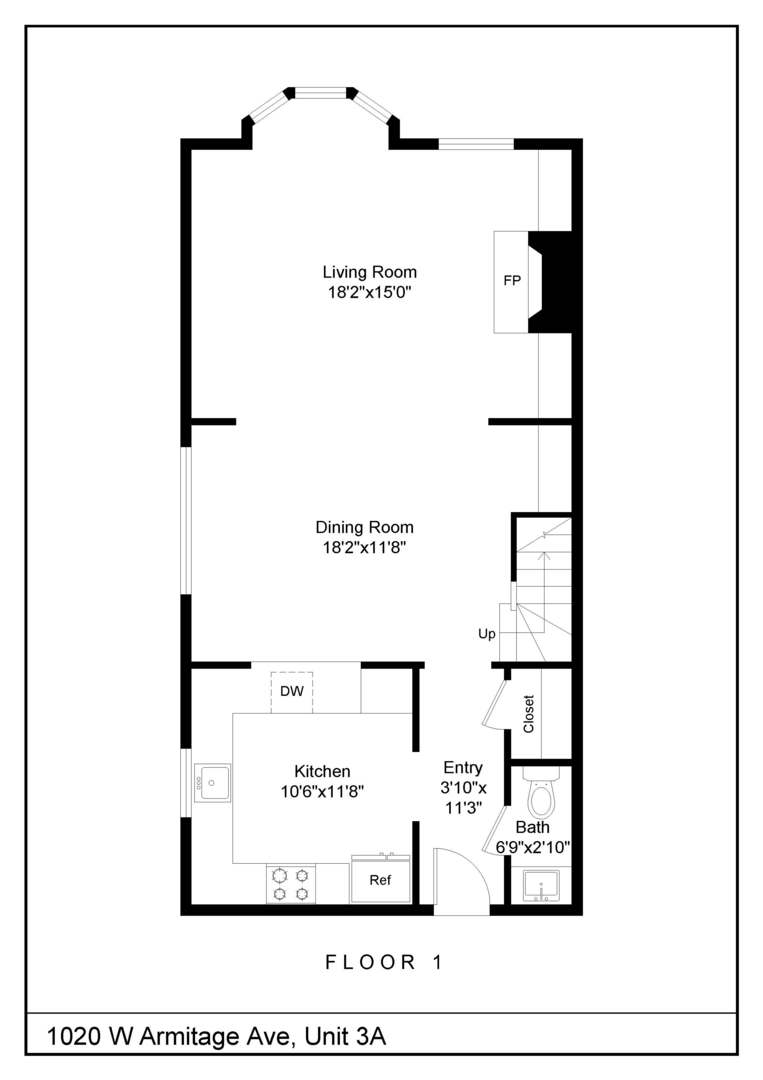 1020 W Armitage Avenue Unit: 3A