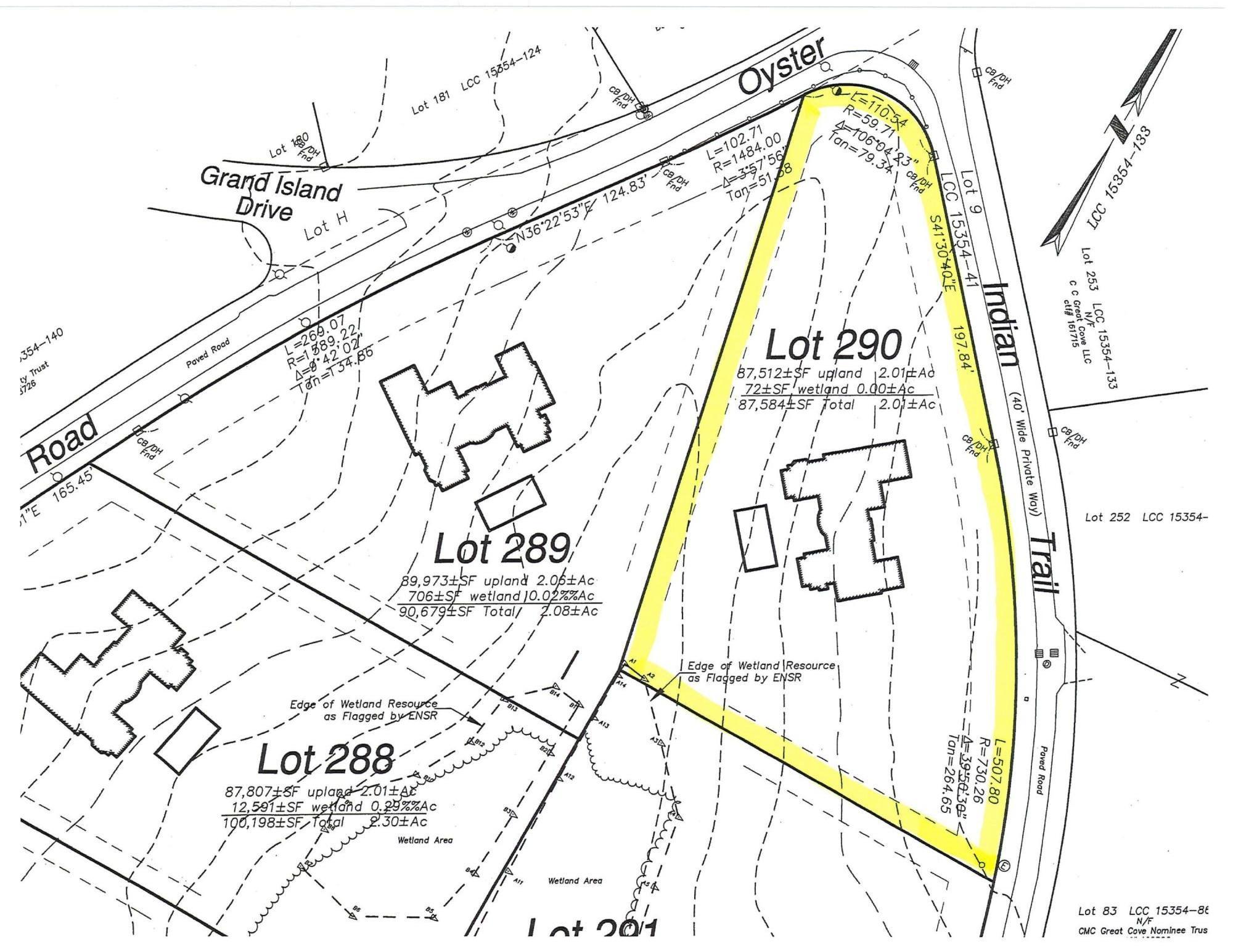 2.01 Acre Buildable Lot in Oyster Harbors