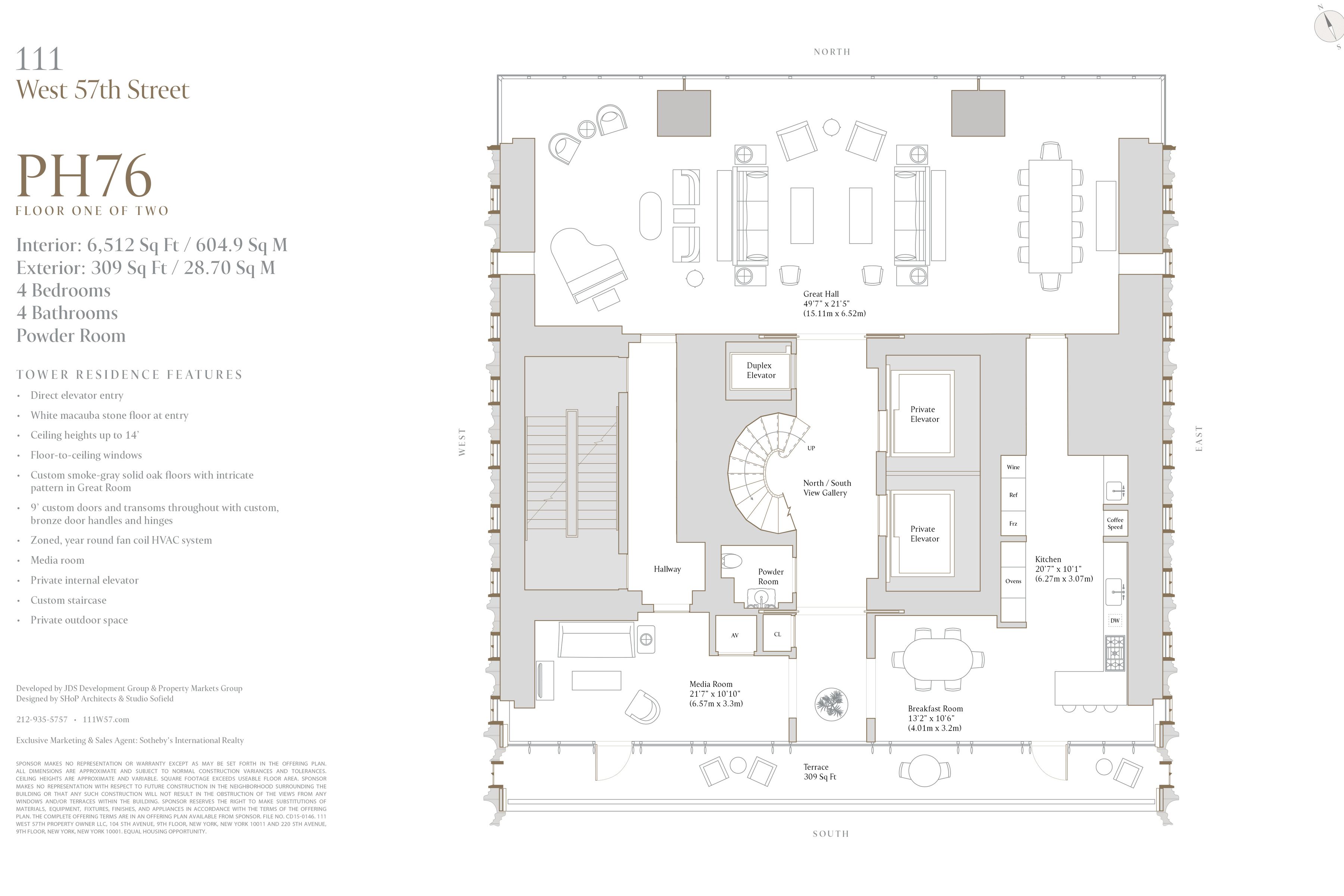 111 West 57th Street PH76, Newyork, NY