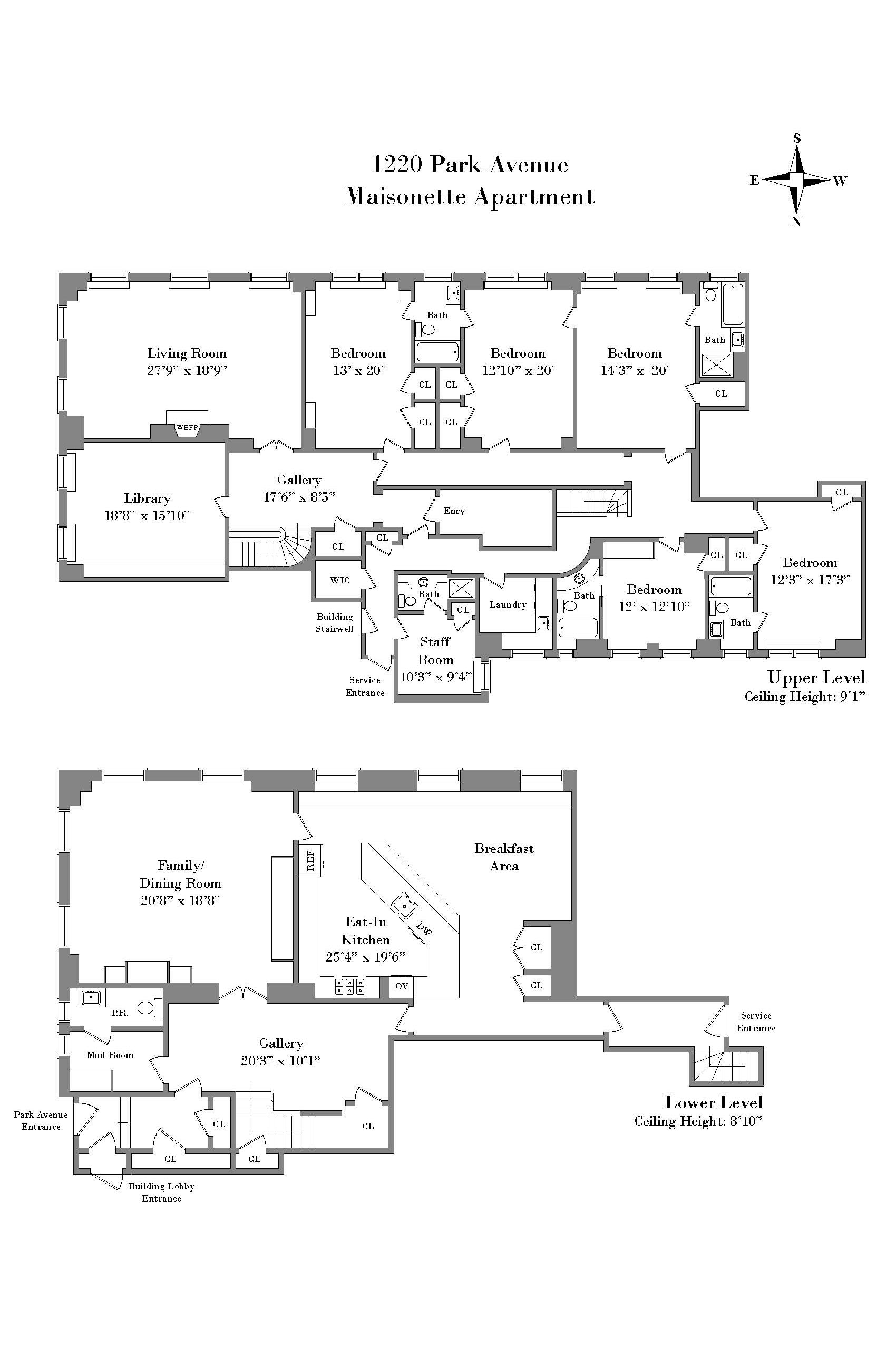 1220 Park Avenue MAISONETTE B