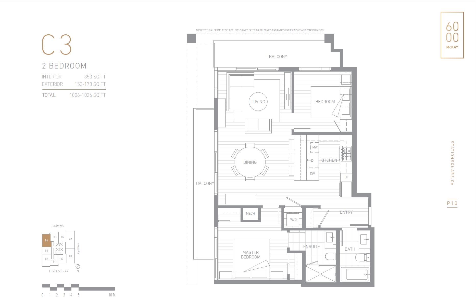 1004 6000 MCKAY AVENUE Unit: 1004