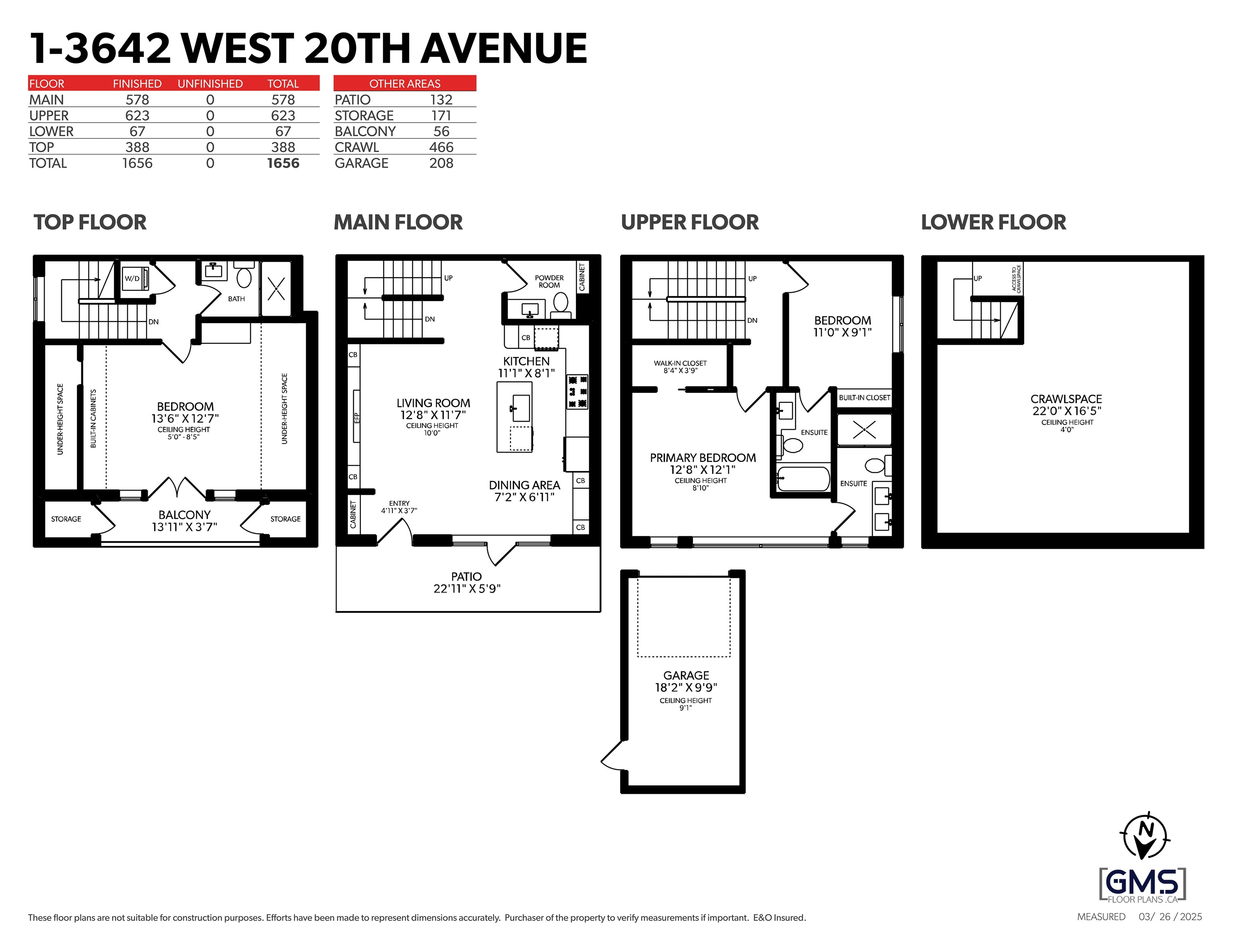 1 3642 WEST 20TH AVENUE Unit: 1