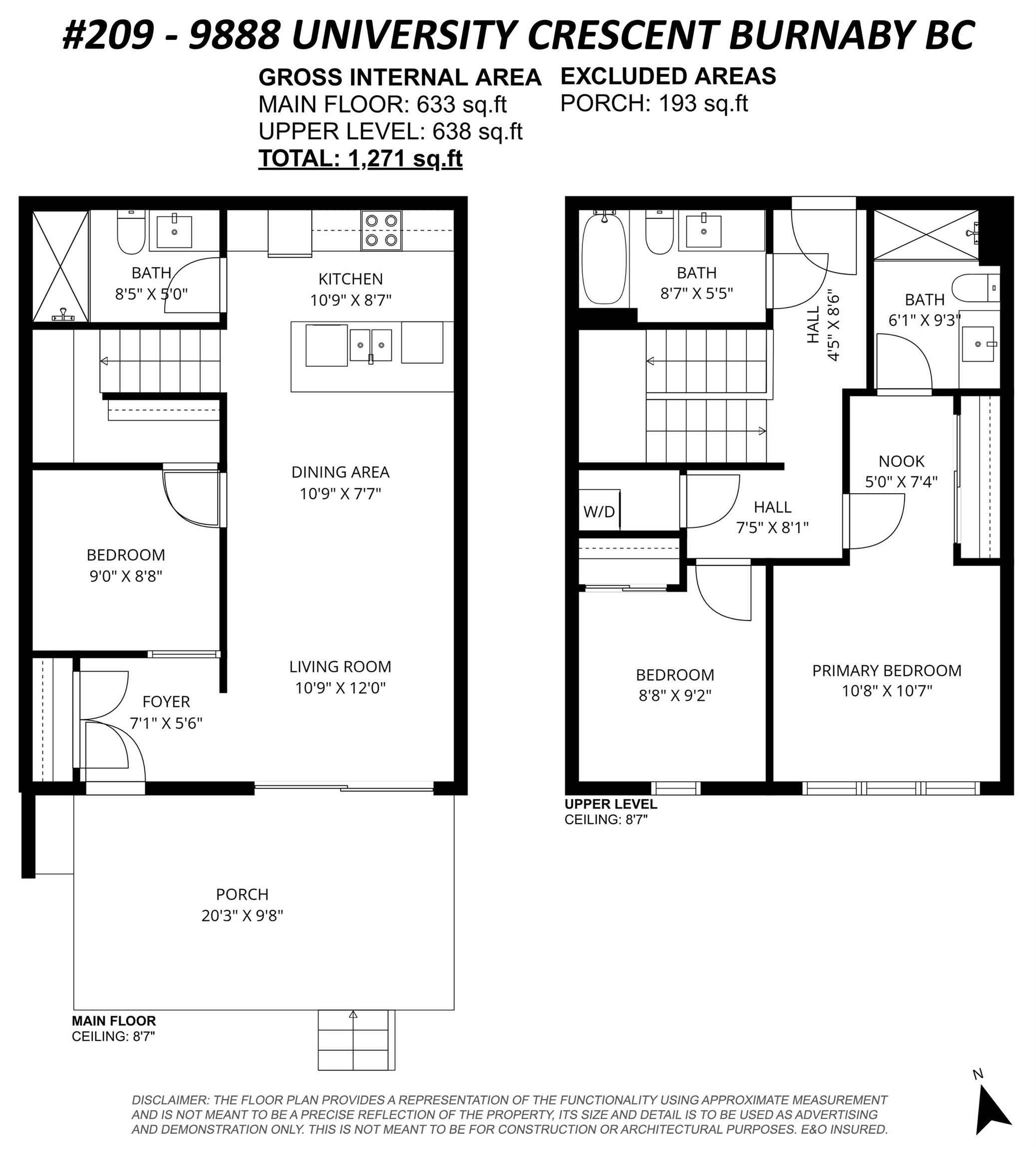 209 9888 UNIVERSITY CRESCENT Unit: 209