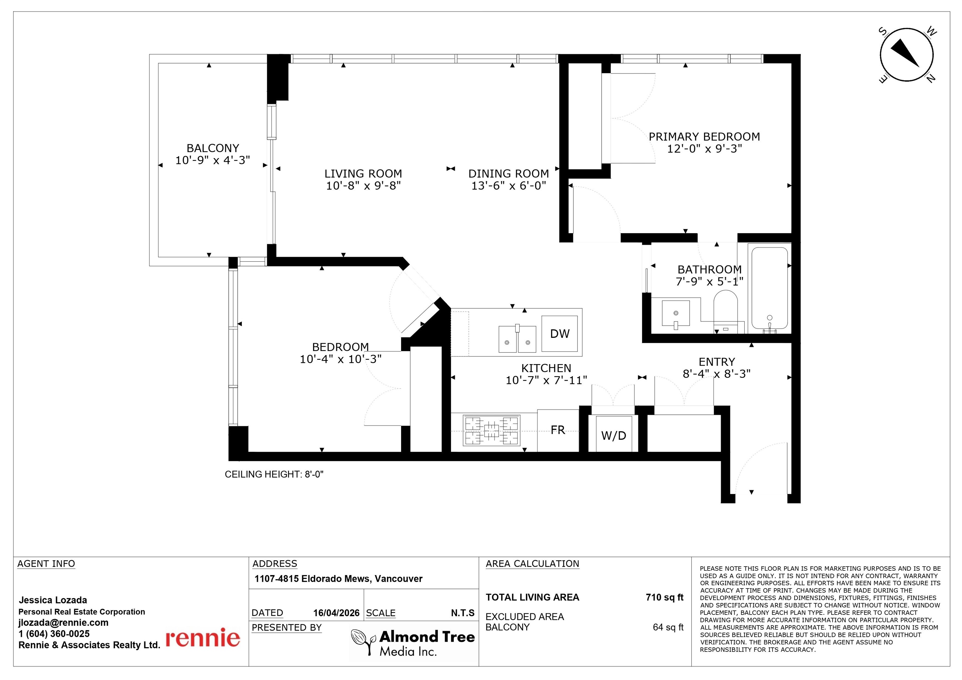 1107 4815 ELDORADO MEWS Unit: 1107