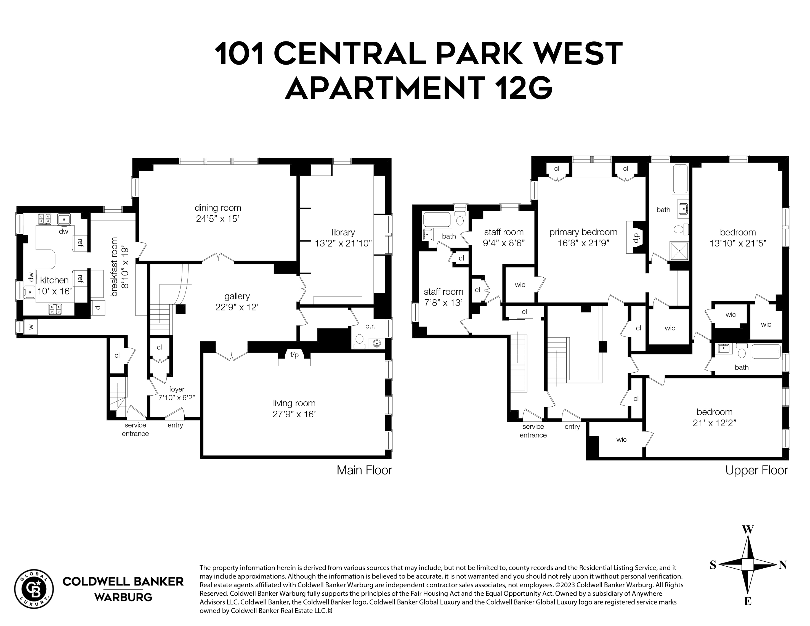 101 CENTRAL Park W 11/12G