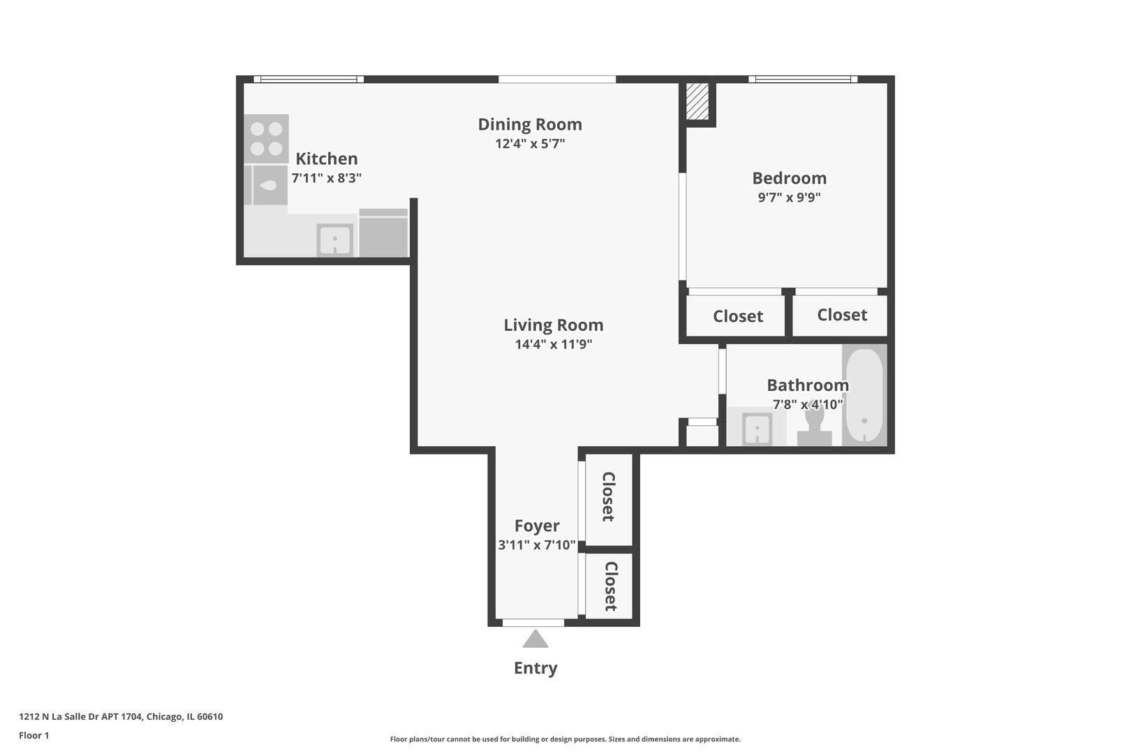 1212 N LaSalle Street Unit: 1704