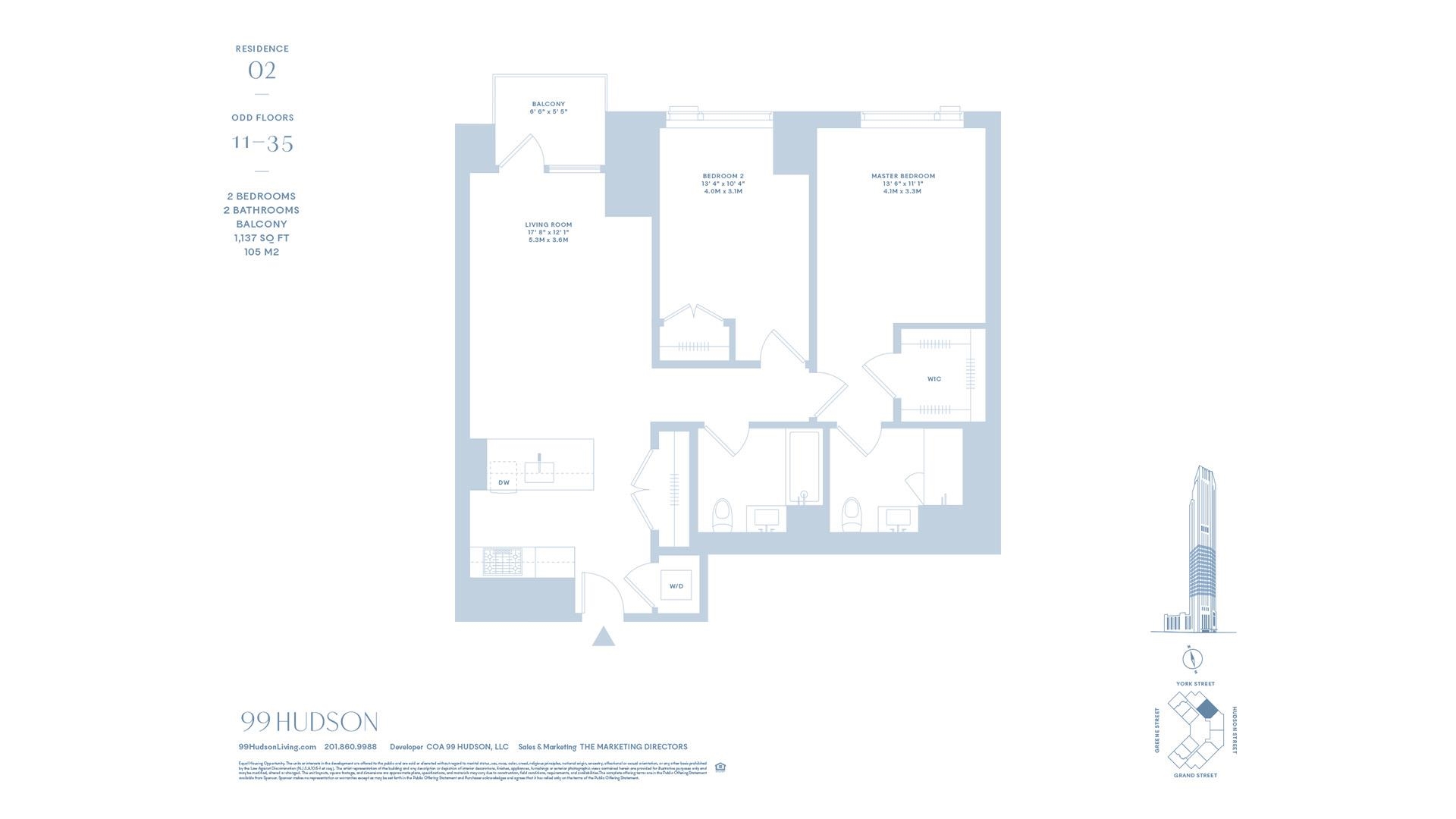 99 HUDSON ST Unit: 2902R